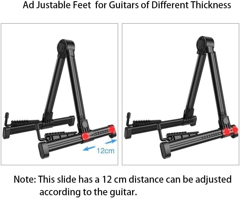 Guitar Stand Electric Bass Ukulele Folding A-Frame Foldable Portable Music Stand