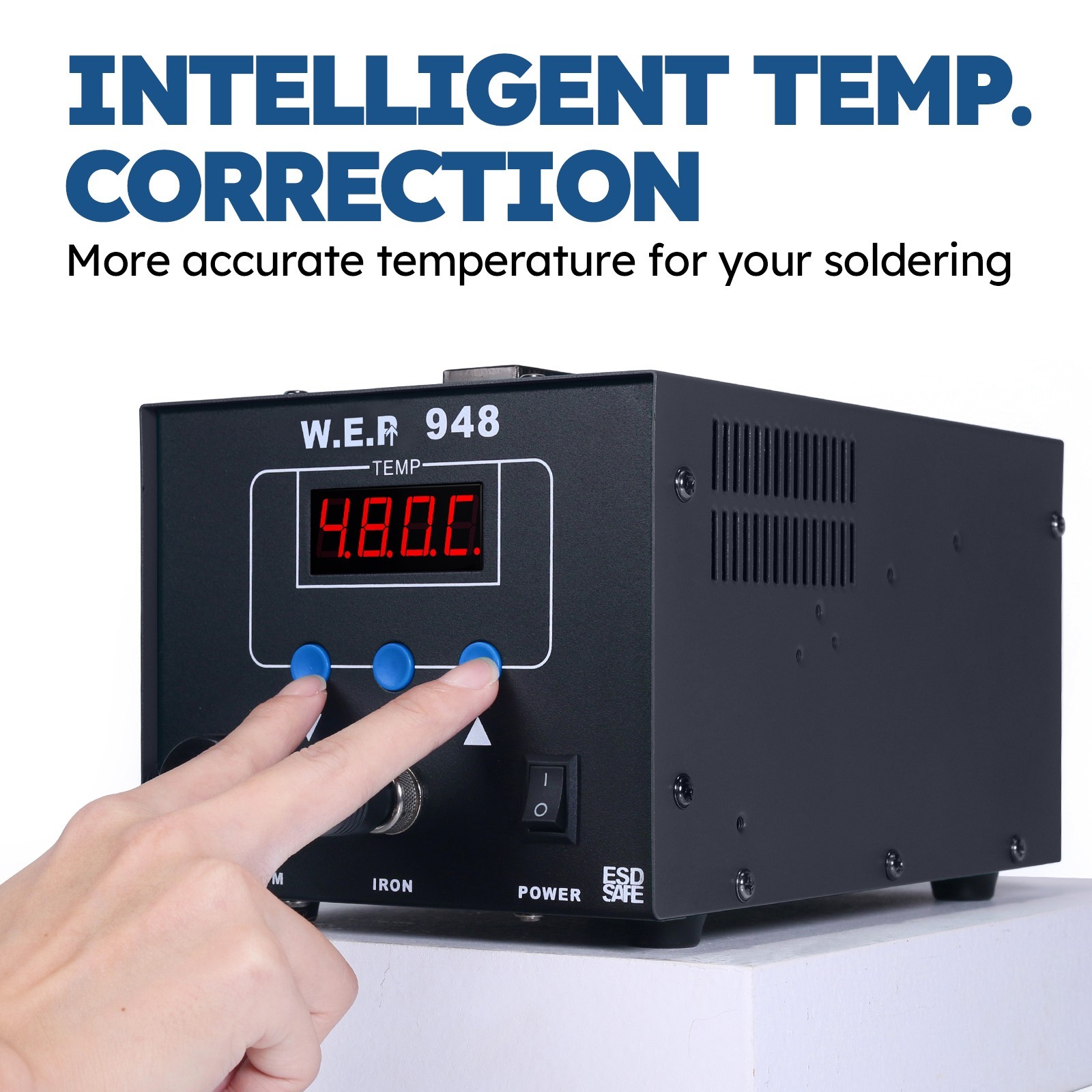 WEP Desoldering Station Digital Suction Tin Gun Vacuum For Micro-layer PCB US