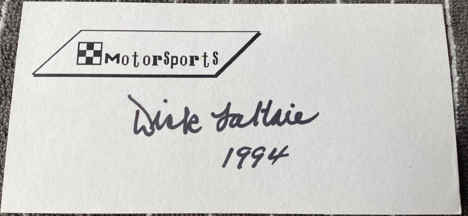 DICK LaHAIE Personally Autographed Signed NHRA DRAG RACING Card FreeShip