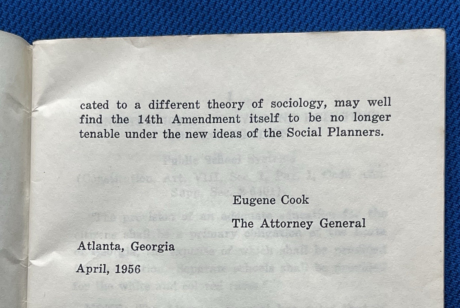 1956 Compilation of Georgia Laws Relating to Segregation of the Races Ga