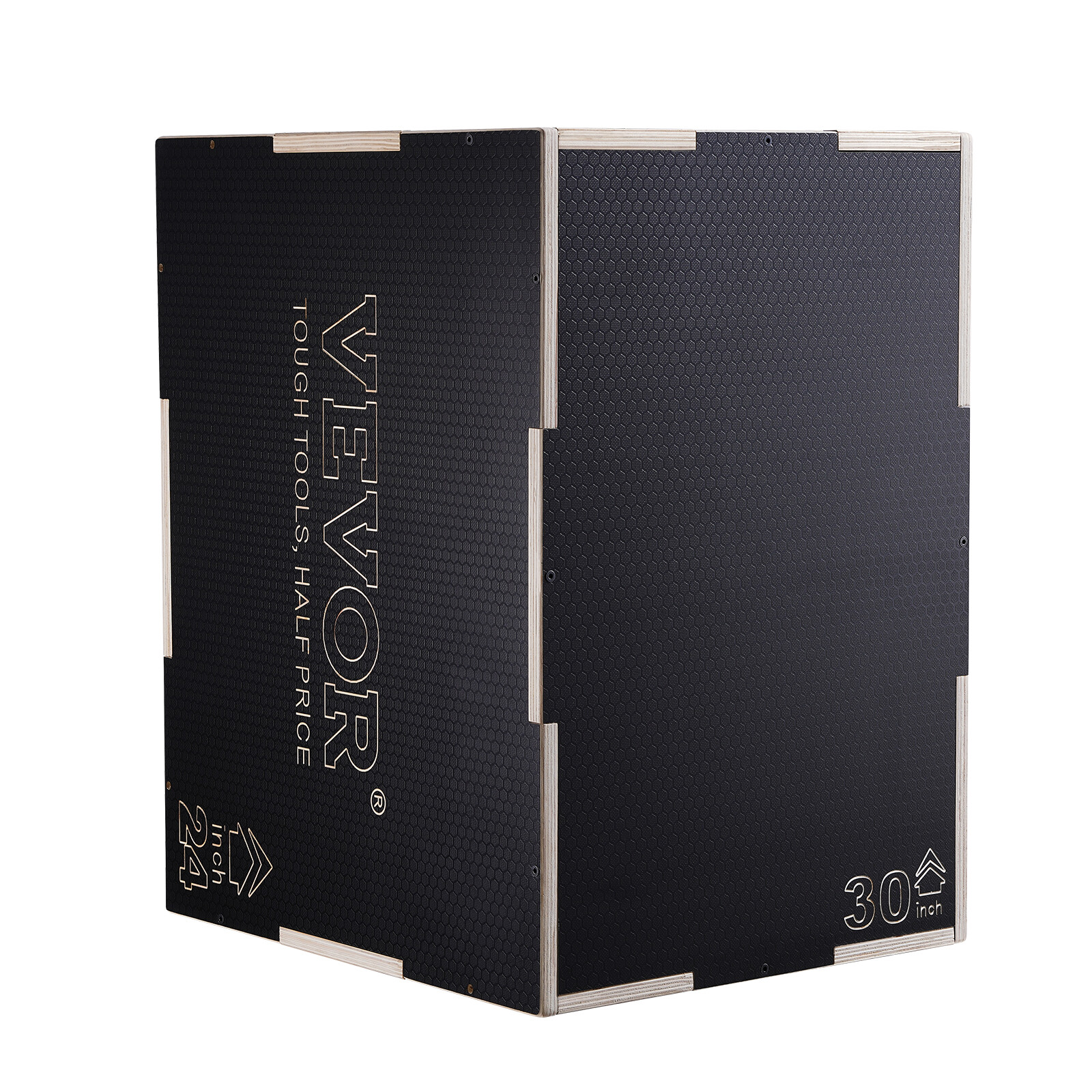 VEVOR 30/24/20 Inch 3 in 1 Plyometric Jump Box Fitness Exercise Plyo Box Wooden