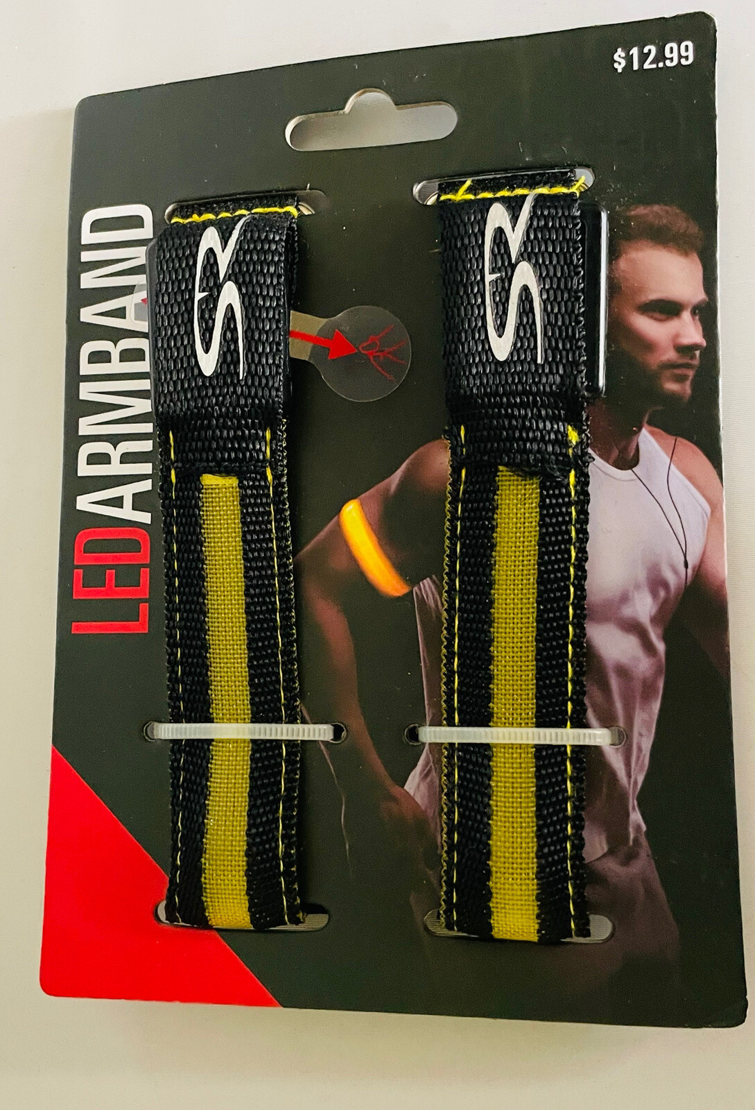 Solaray LED Armband Two Pack Steady or Blinking Light Survival Hunting NEW