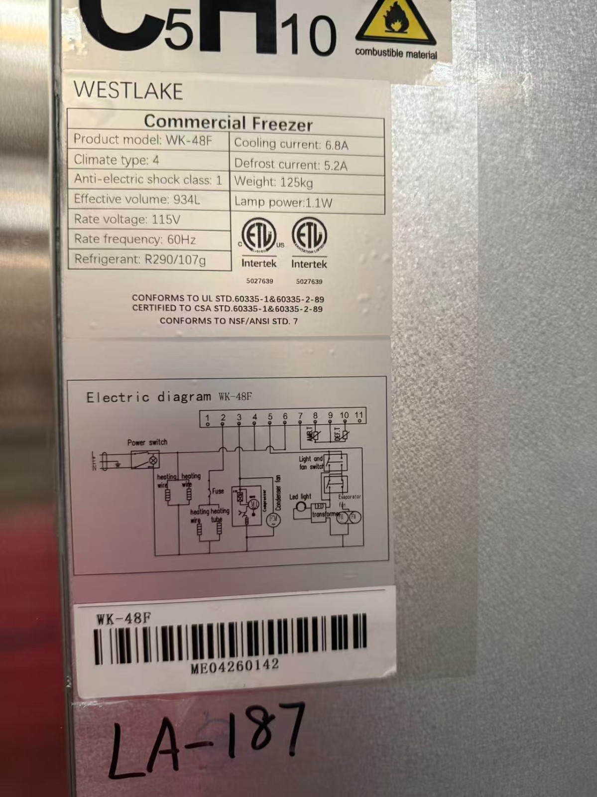 WESTLAKE 48" 2-Door Commercial Reach-In Freezer, 36 Cu.ft – Dents