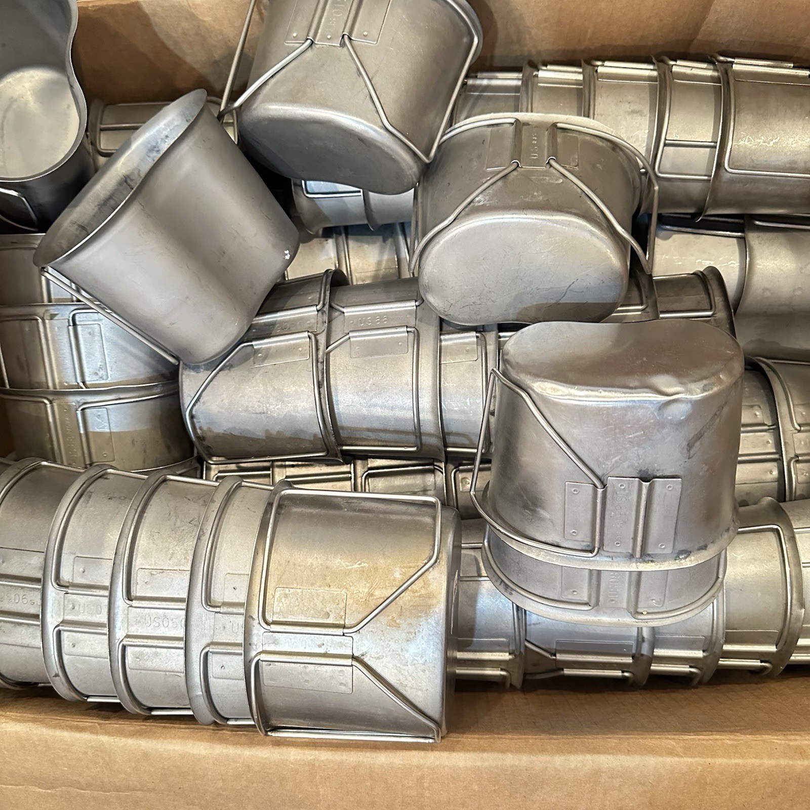 USGI Military Issue Stainless Steel Metal Canteen Cup Army USMC US Marines 1 QT