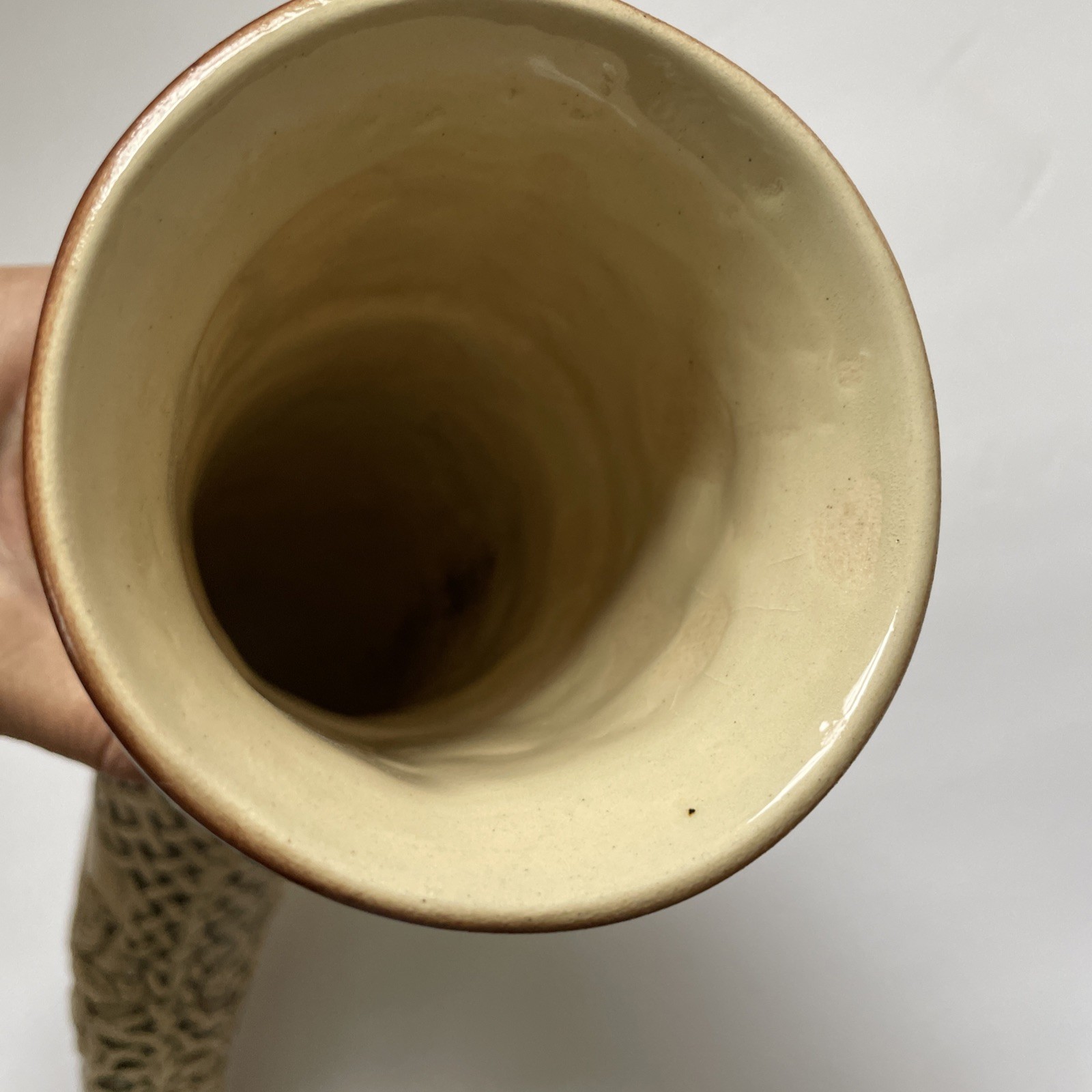 Horn Of CuChulainn German Drinking Horn Ceramic Raised Relief Irish Hero