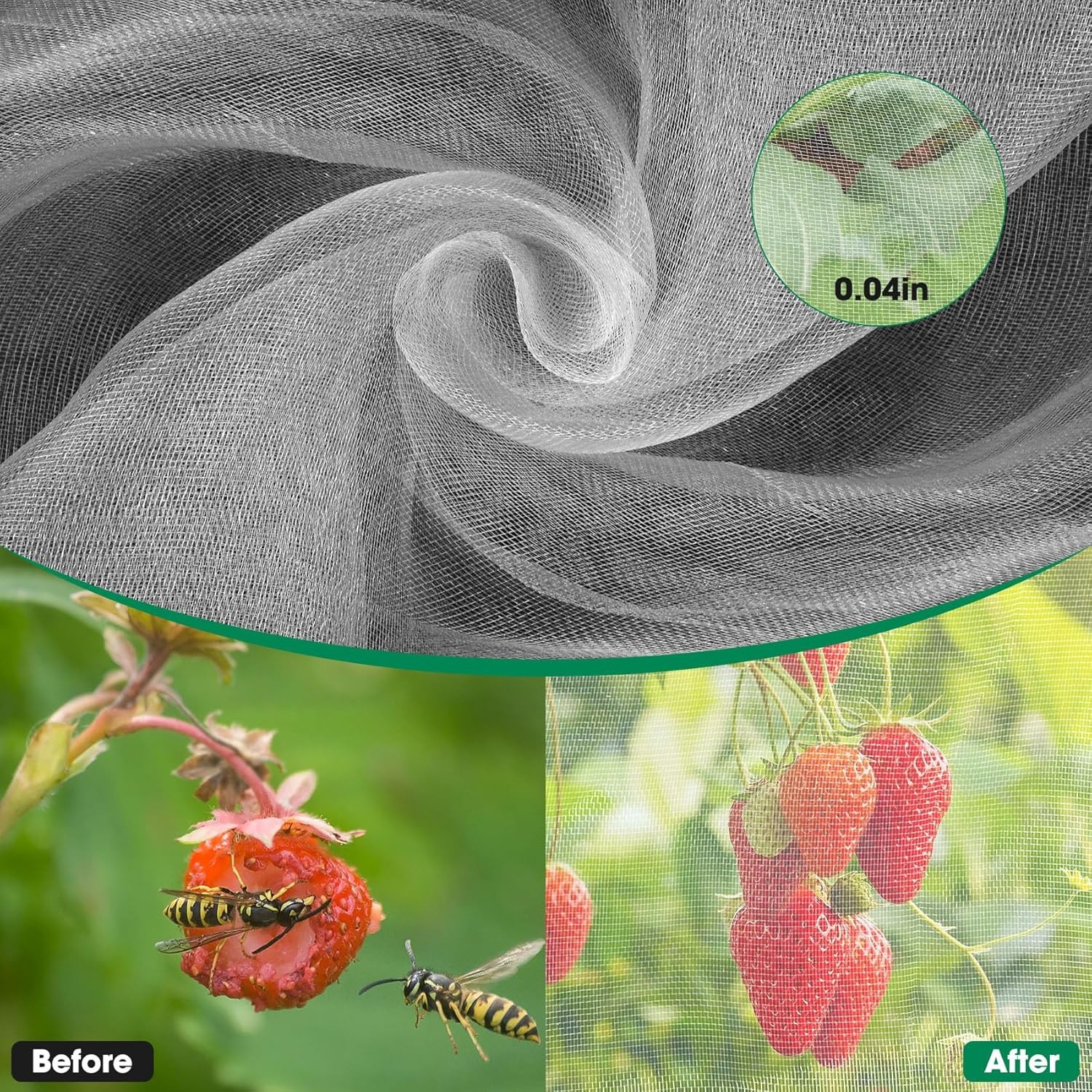 20-150ft Mosquito Garden Bug Insect Netting Barrier Bird Net Plant Protect Mesh