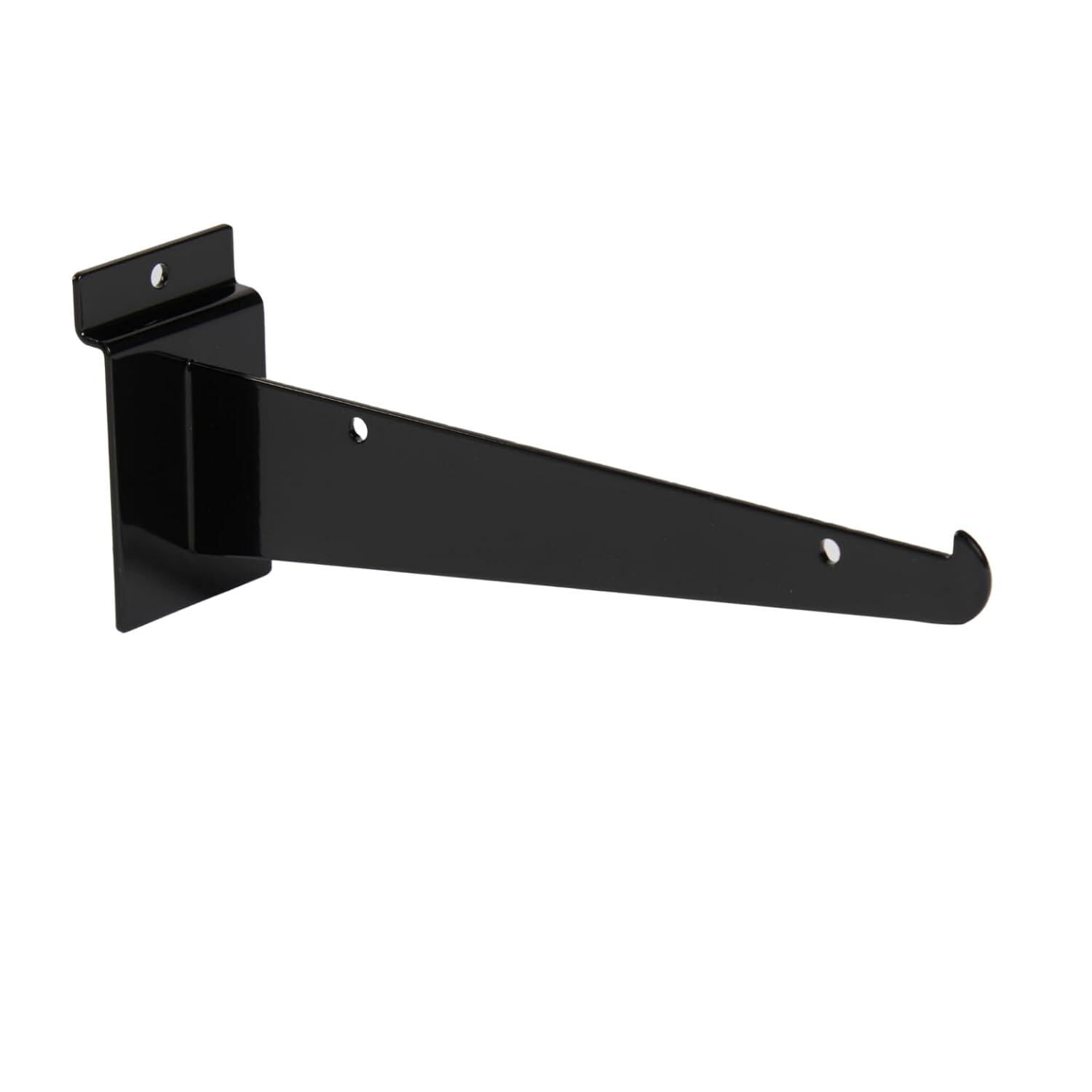 24 Slatwall 8" Knife Shelf Brackets Black Lip Retail Shelving Display Bracket