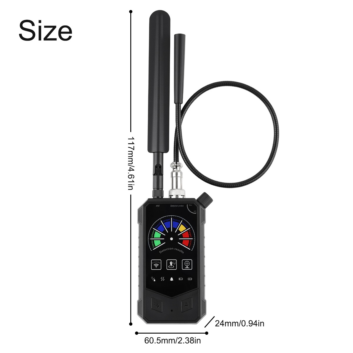Wireless RF Detector Anti-Spy Camera GSM GPS Bug Tracker Finder Scanner Device