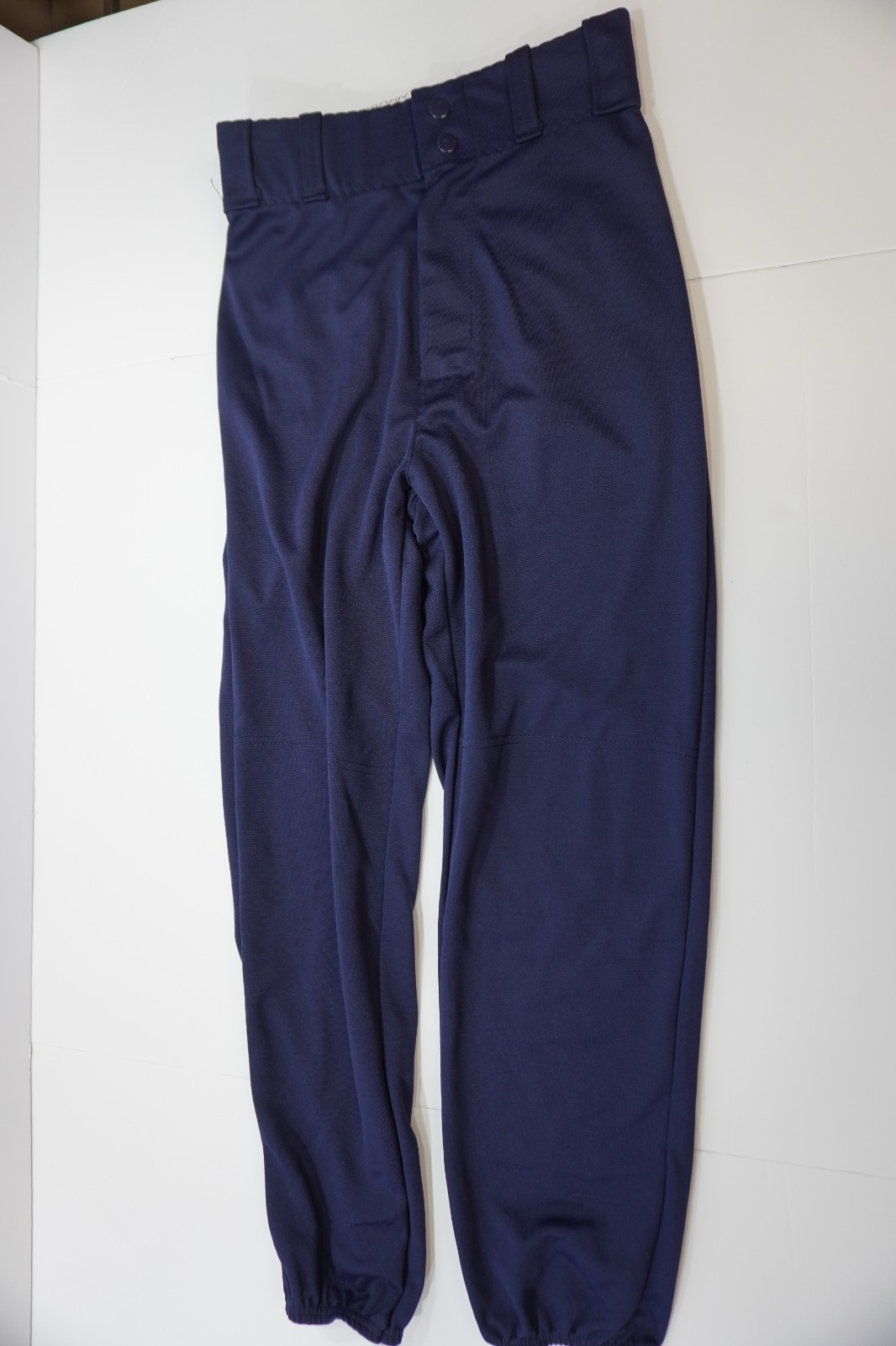 Alleson Adult Men's L Navy Softball/Baseball Pants Elastic Waist 5 Belt loop