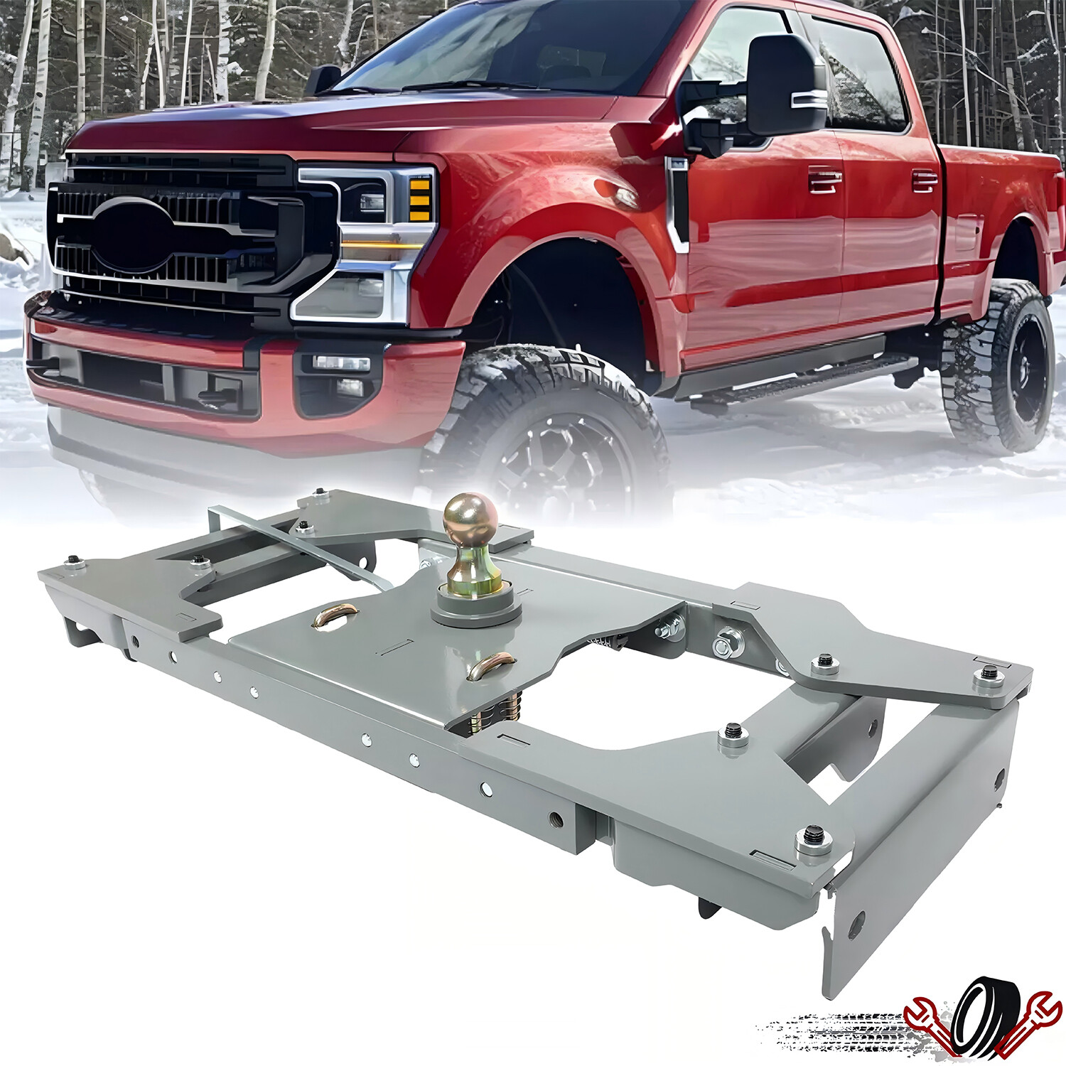 5th Wheel Gooseneck Hitch For Ford F250 F350 F450 Super Duty 17-22 #GNRK1116