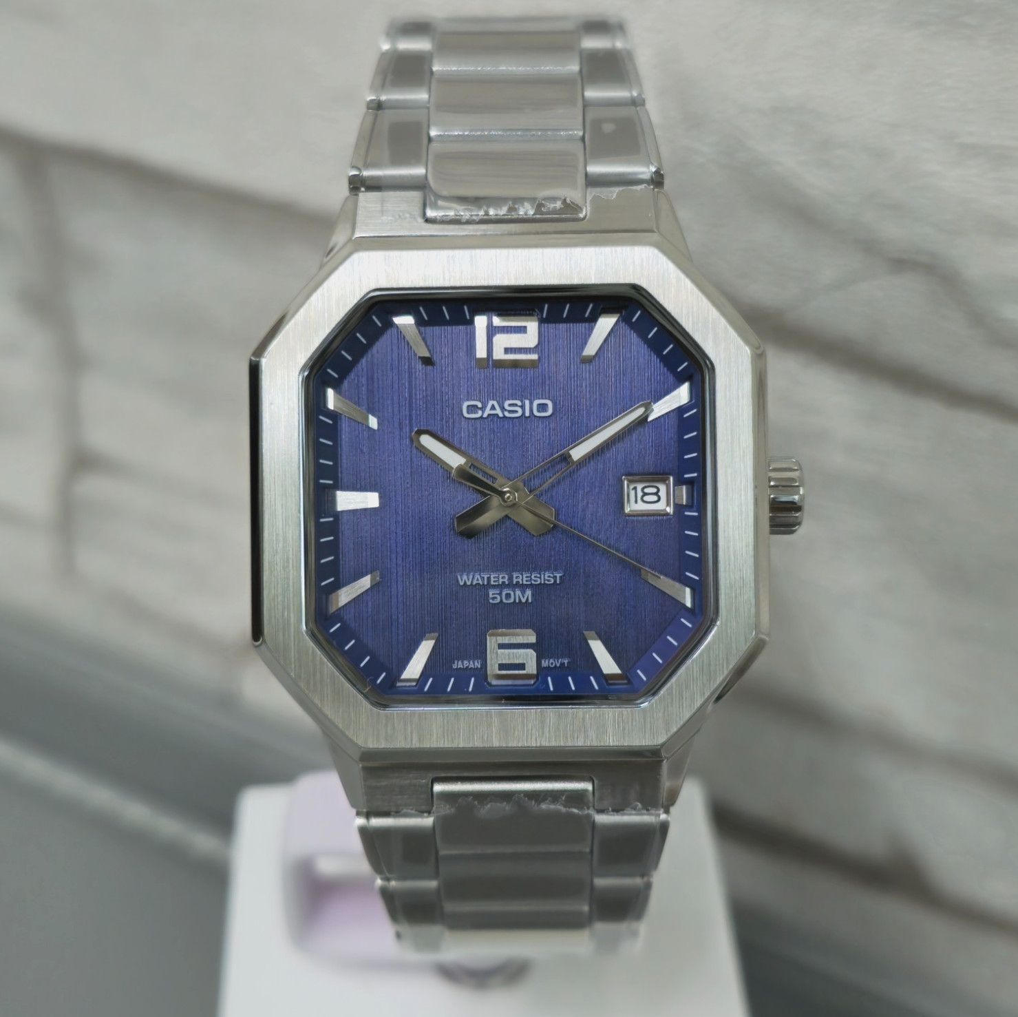 CASIO MTP‑B195 Series MTP-B195D-2A Blue Dial Analog 38 mm New Men’s Watch