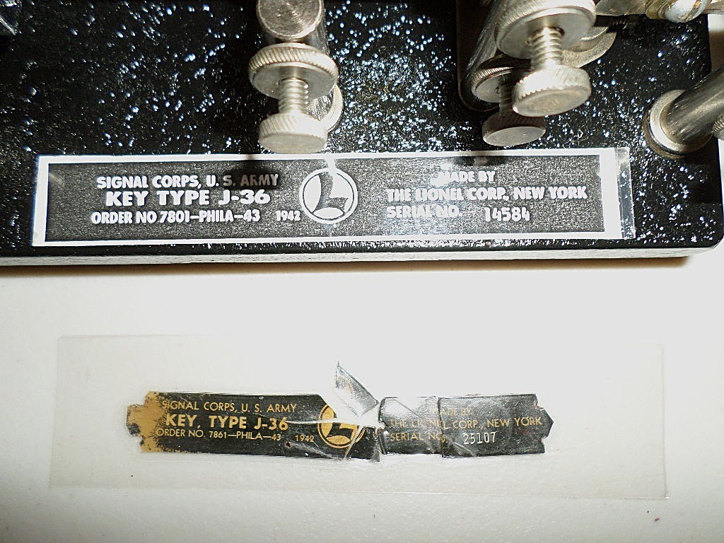 Vibroplex US Army J-36 Key