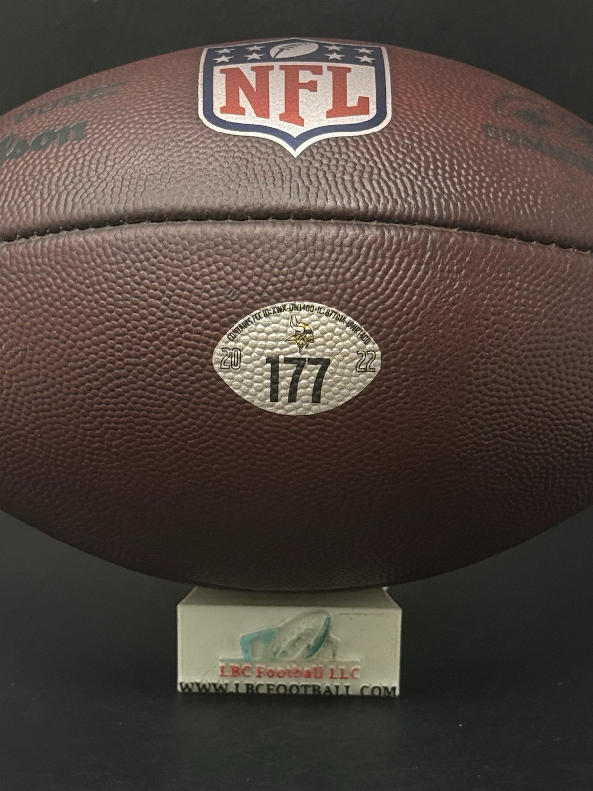 2022 Minnesota Vikings Game Ball 177 Fully Prepped Wilson The Duke Football