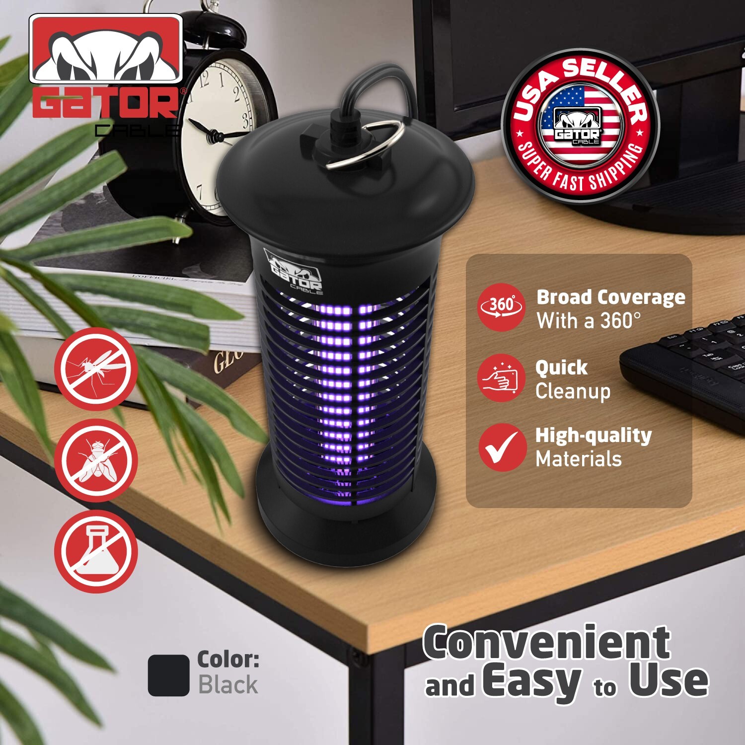 Electric Mosquito Insect Fly Bug Zapper Killer LED Light Trap Pest Control Lamp