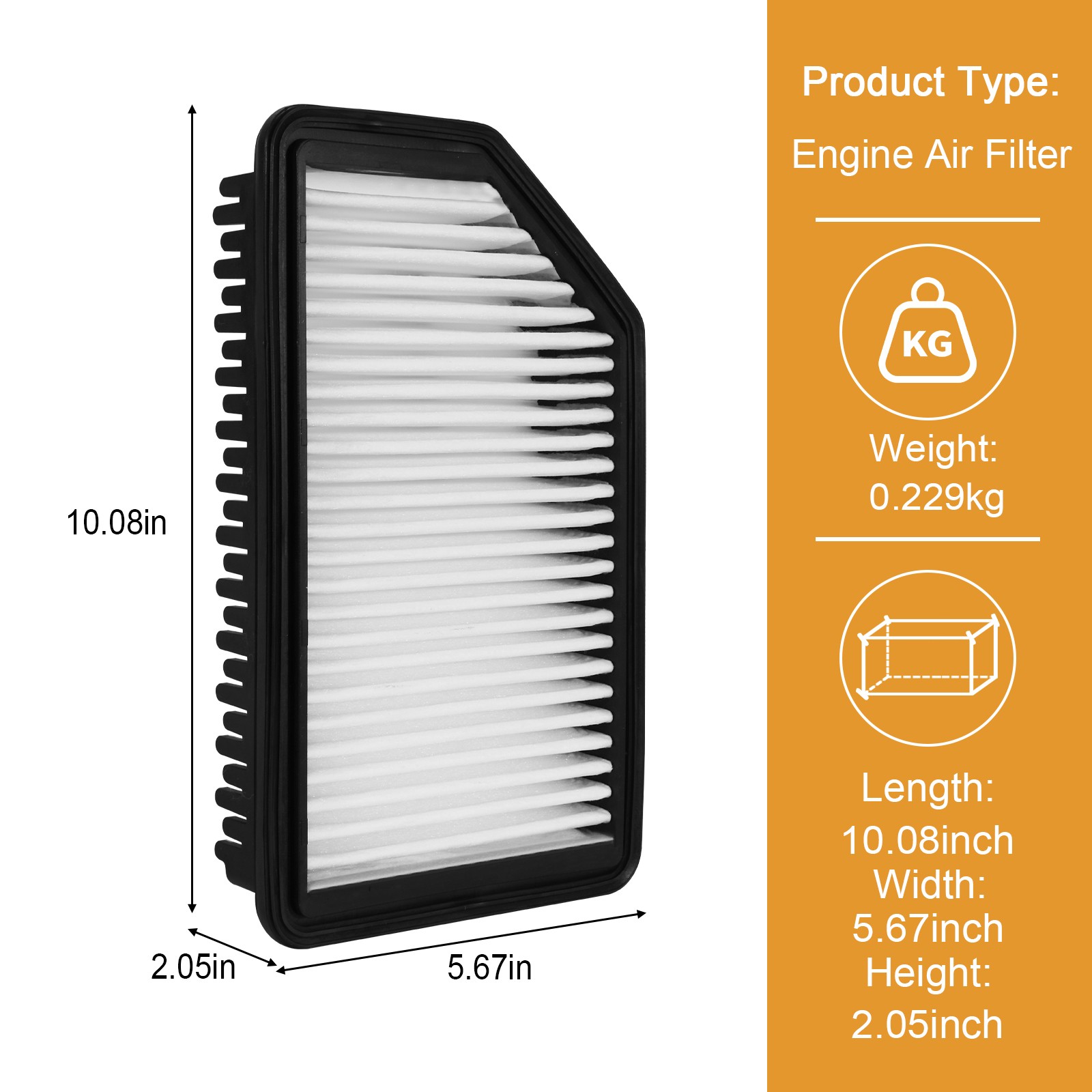 CA11206 AF5206 Engine+Cabin air filter For Kia Soul 2014 - 2019 1.6L 2.0L