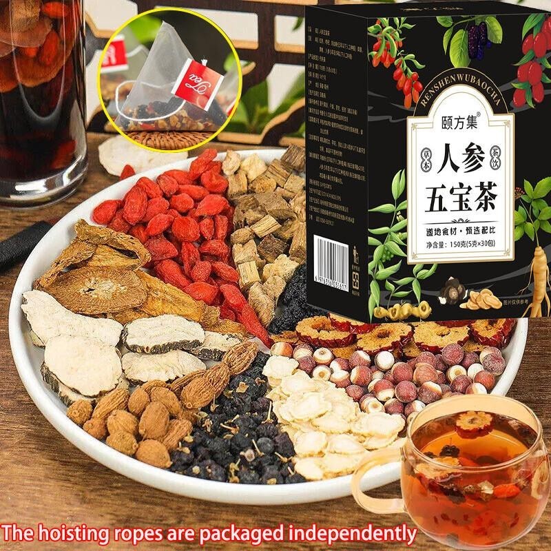 30pcs Ginseng six treasure tea , Kidney tea ,liver tea , red date kidney health