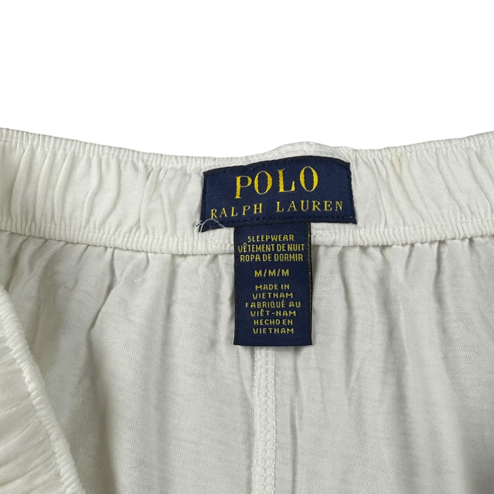 Polo Ralph Lauren Mens White Cotton Pajama Lounge Pants Size Medium M