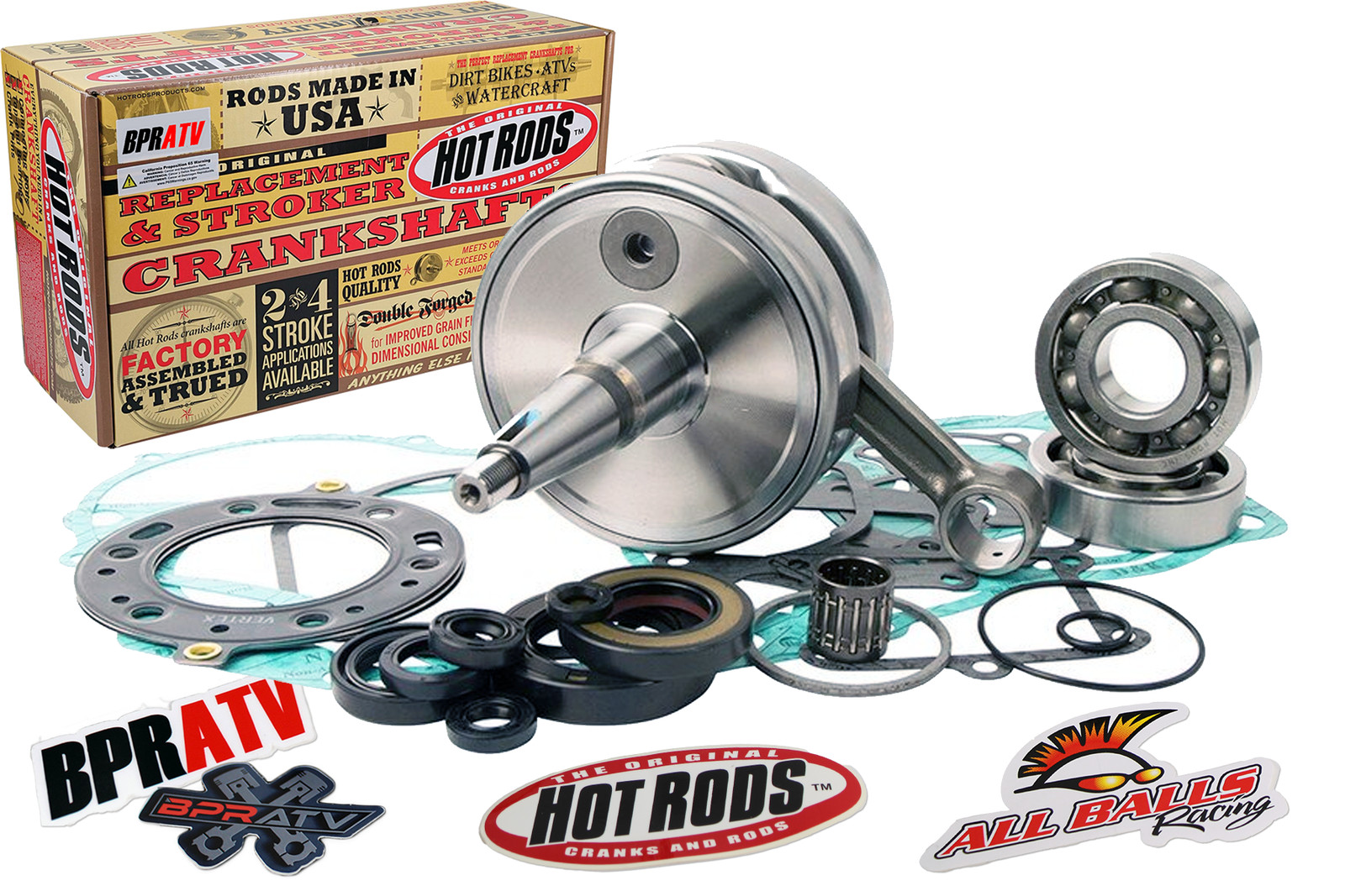 1986 Honda TRX250R TRX 250R Hot Rods Trued Crank Bottom End Engine Rebuild Kit ✔