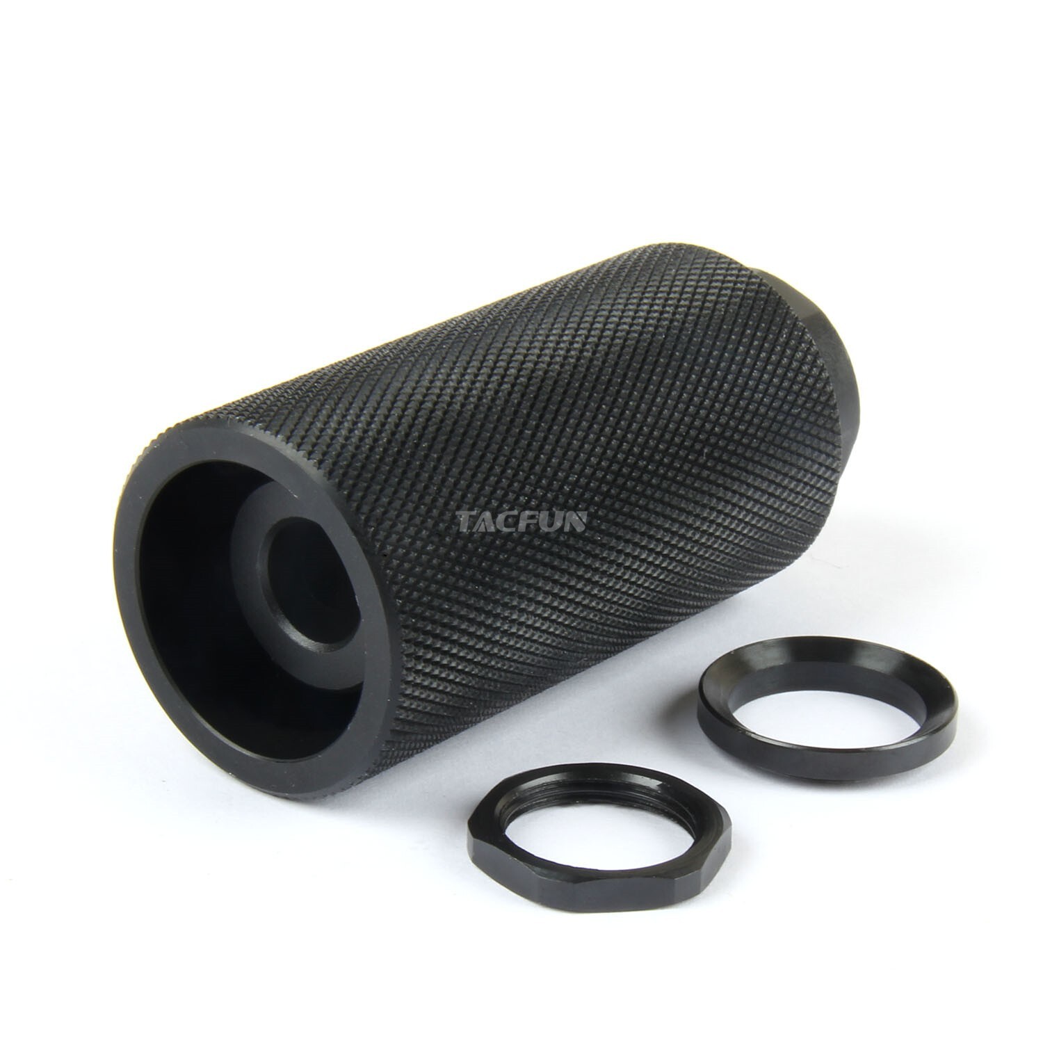 Steel Muzzle Brake 5/8X24 TPI + Knurled Forwarder