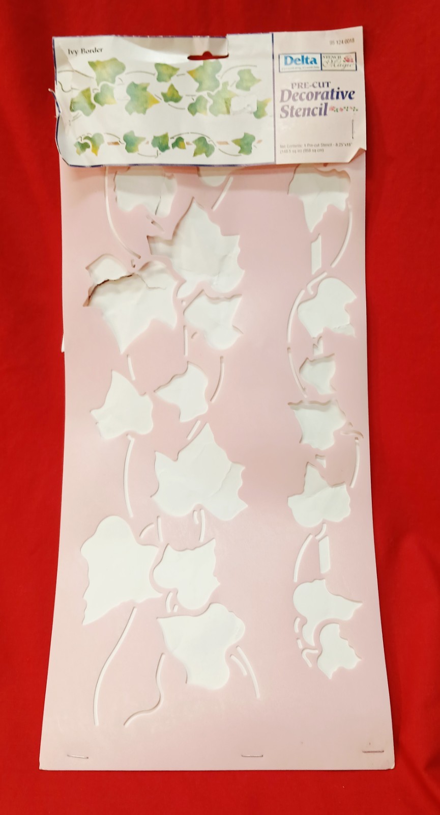 Delta Pre-Cut Decorative Ivy Border Stencil Walls Fabric Furniture Crafts NEW