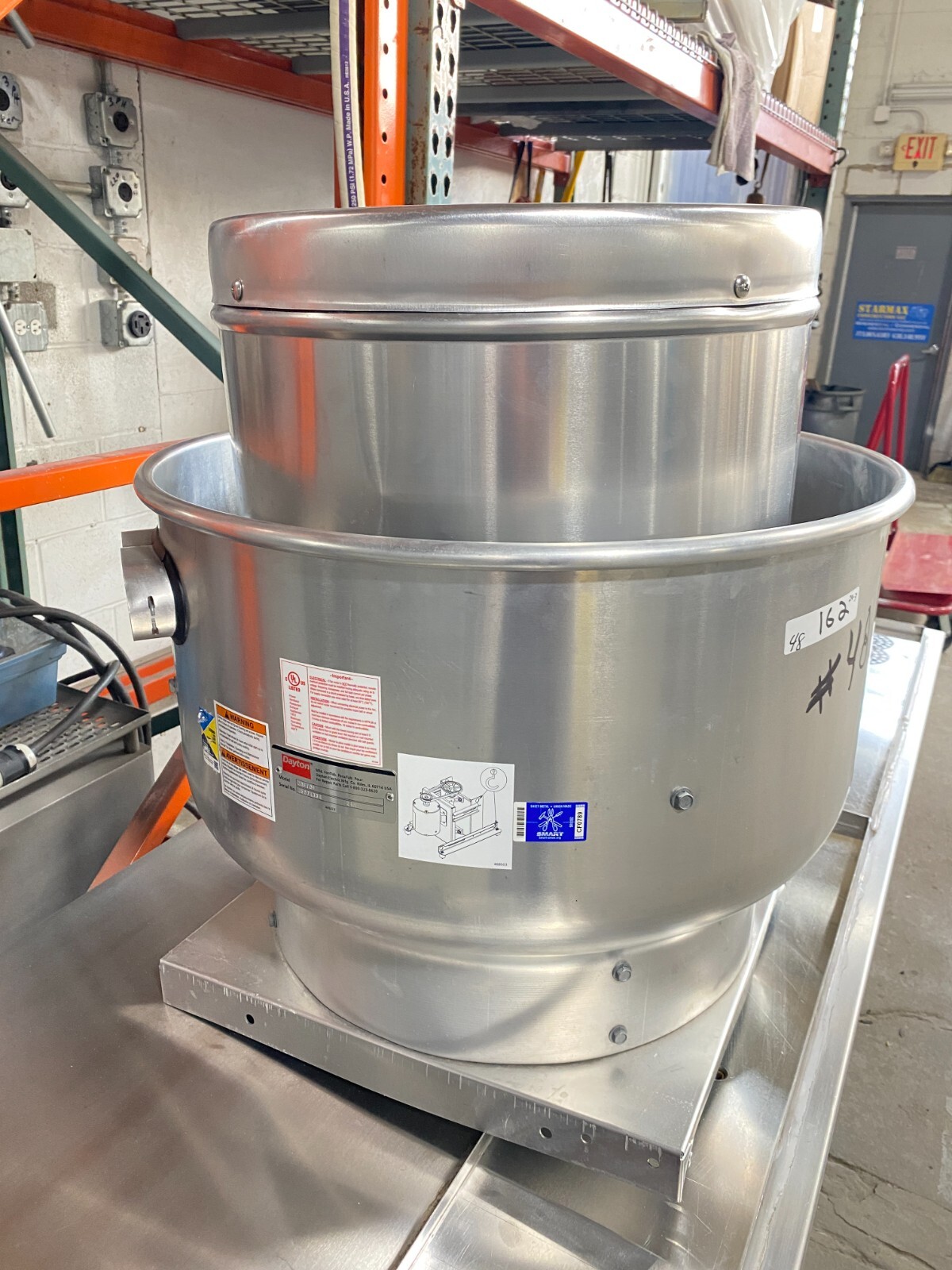 Exhaust Fan/ New Dayton 20FT09 Upblast Fan/ 115/208/230V/ 1 Phase