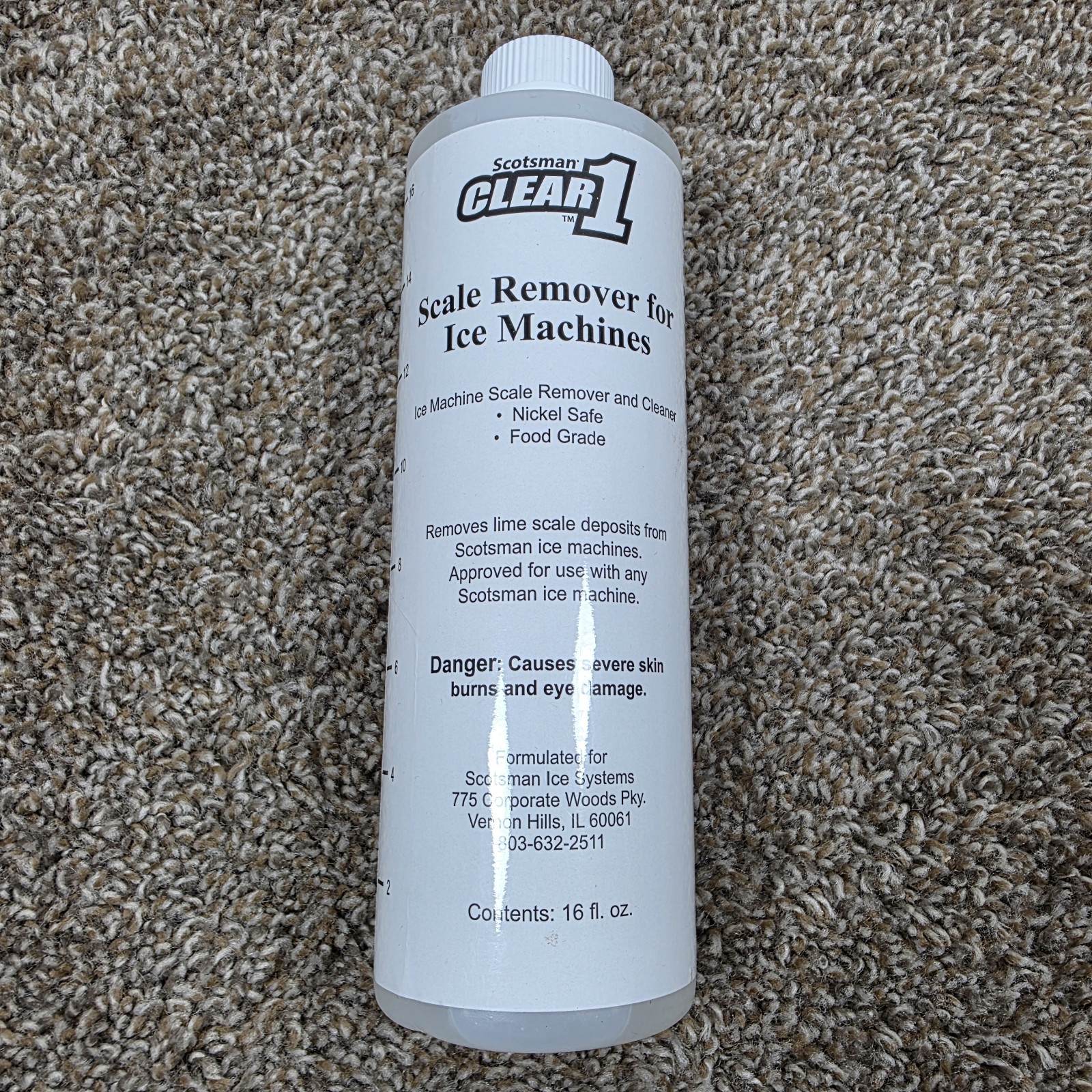 Scotsman Clear 1 Scale Remover & Cleaner For Ice Machines 19-0653-01 (16oz)