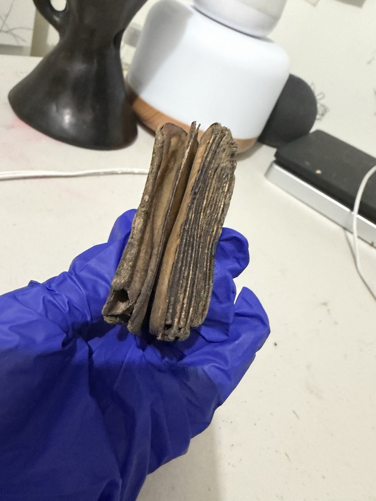 Antique Mini Scroll Ethiopian Bible – Ge’ez Script on Vellum Hand Written