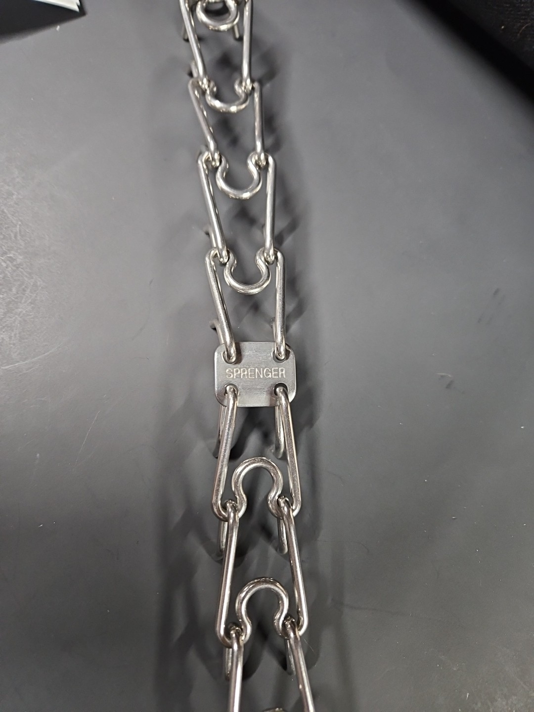 Herm Sprenger Stainless Steel Prong Dog Training Collar with Release Buckle 25"