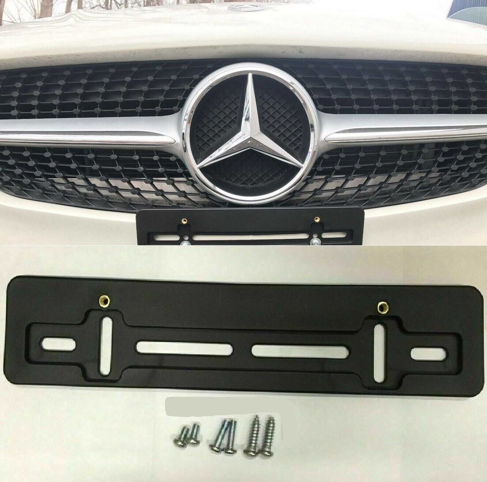 Front License Plate Tag Holder Mounting Bumper Kit Bracket for MERCEDES-BENZ New