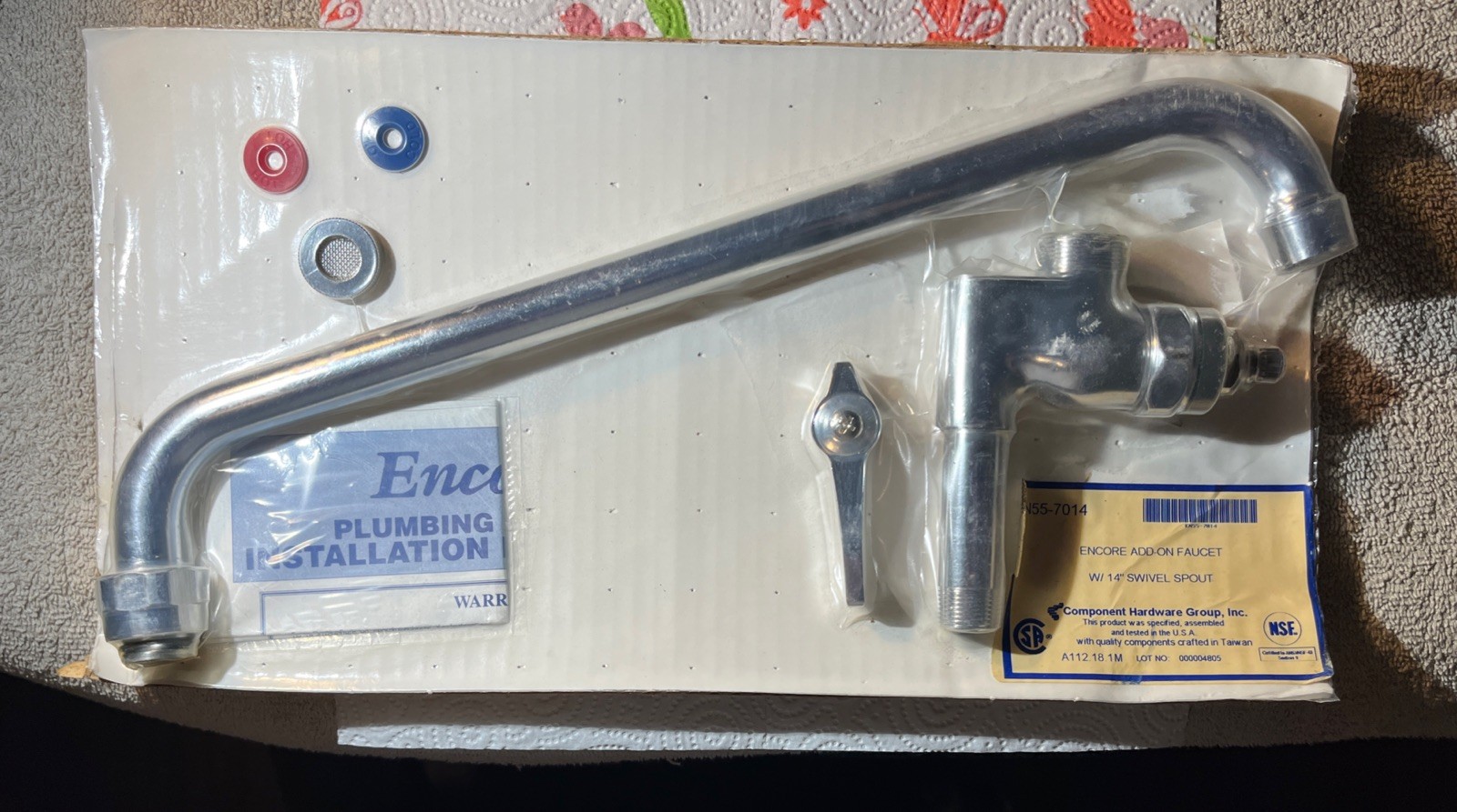 Encore Low Lead Plumbing, Add On Faucet Body w/ 14" Spout KN55-7014