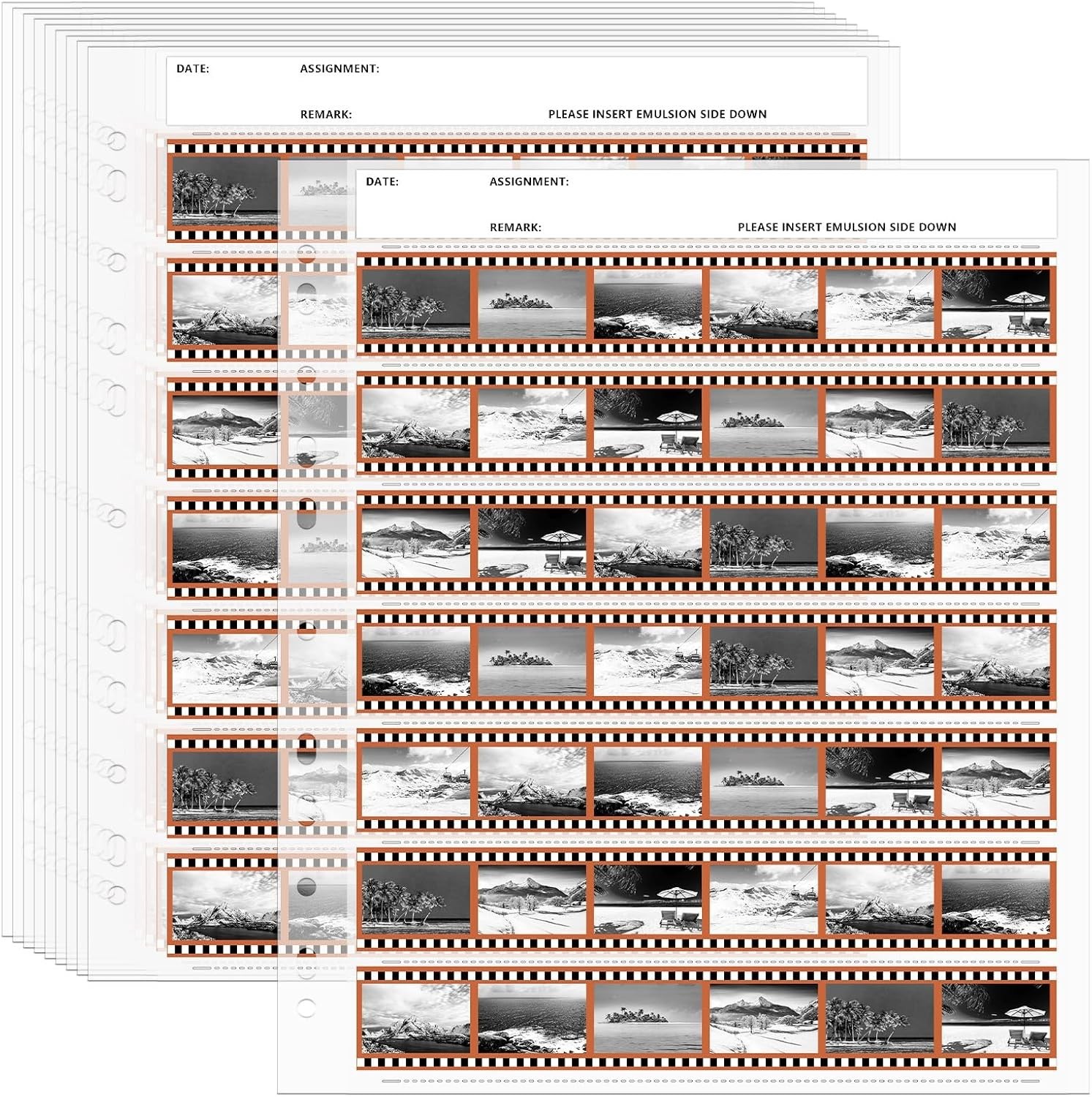 100 Pcs 35mm Film Negative Sleeves Film Binder Storage for 135 35mm Size Negativ