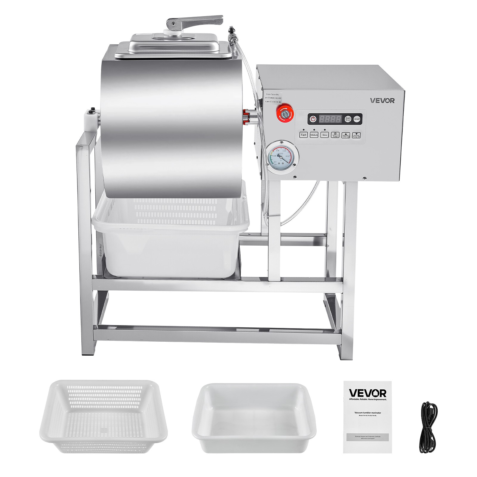 VEVOR Vacuum Meat Tumbler Marinator Machine 40L for Chicken Steak Fish