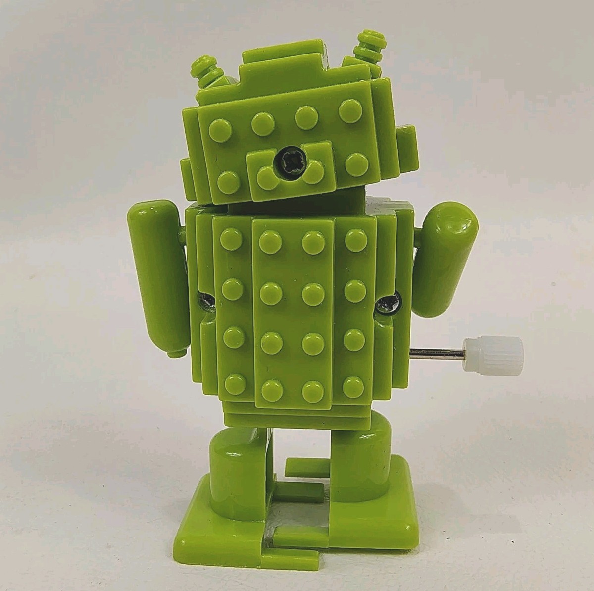 Wind Up Walking Android Puzzlebot Toy Green 2 5/8” Tall New In Package