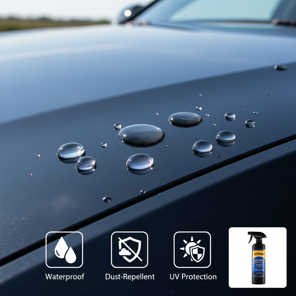 Sopami Car Coating Spray - 16.9 fl oz Waterless Ceramic Coating Car Wax (500ml)