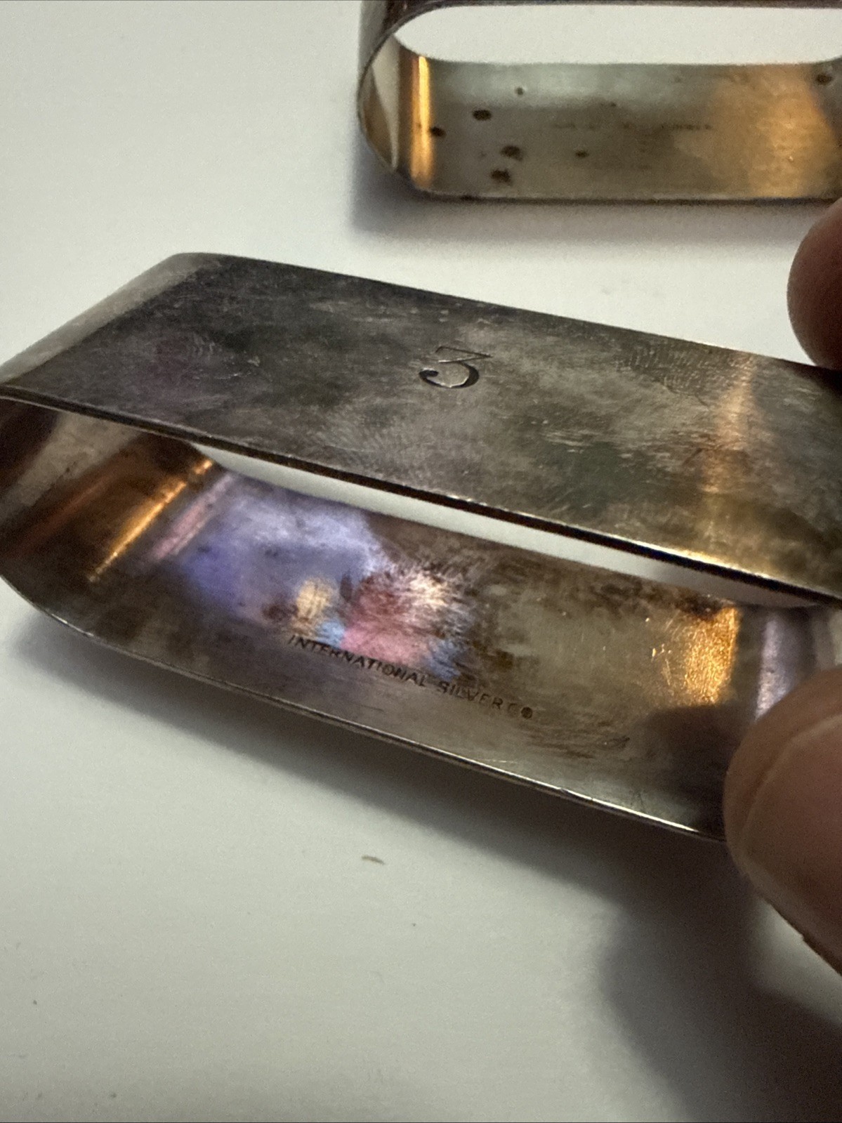 Rare Lot Of 7 INTERNATIONAL SILVER CO. USSB (US SHIPPING BOARD) NAPKIN RINGS