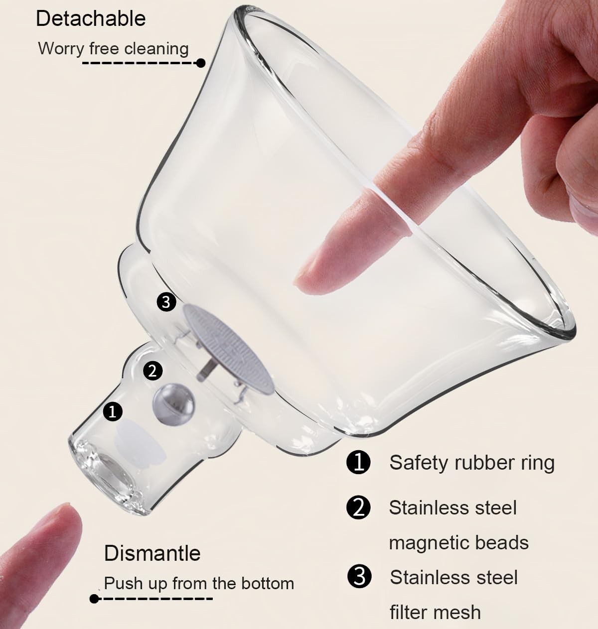 Lazy Kungfu Magnetic Tea Pot Semi Automatic Glass Teapot Drip Attraction Water