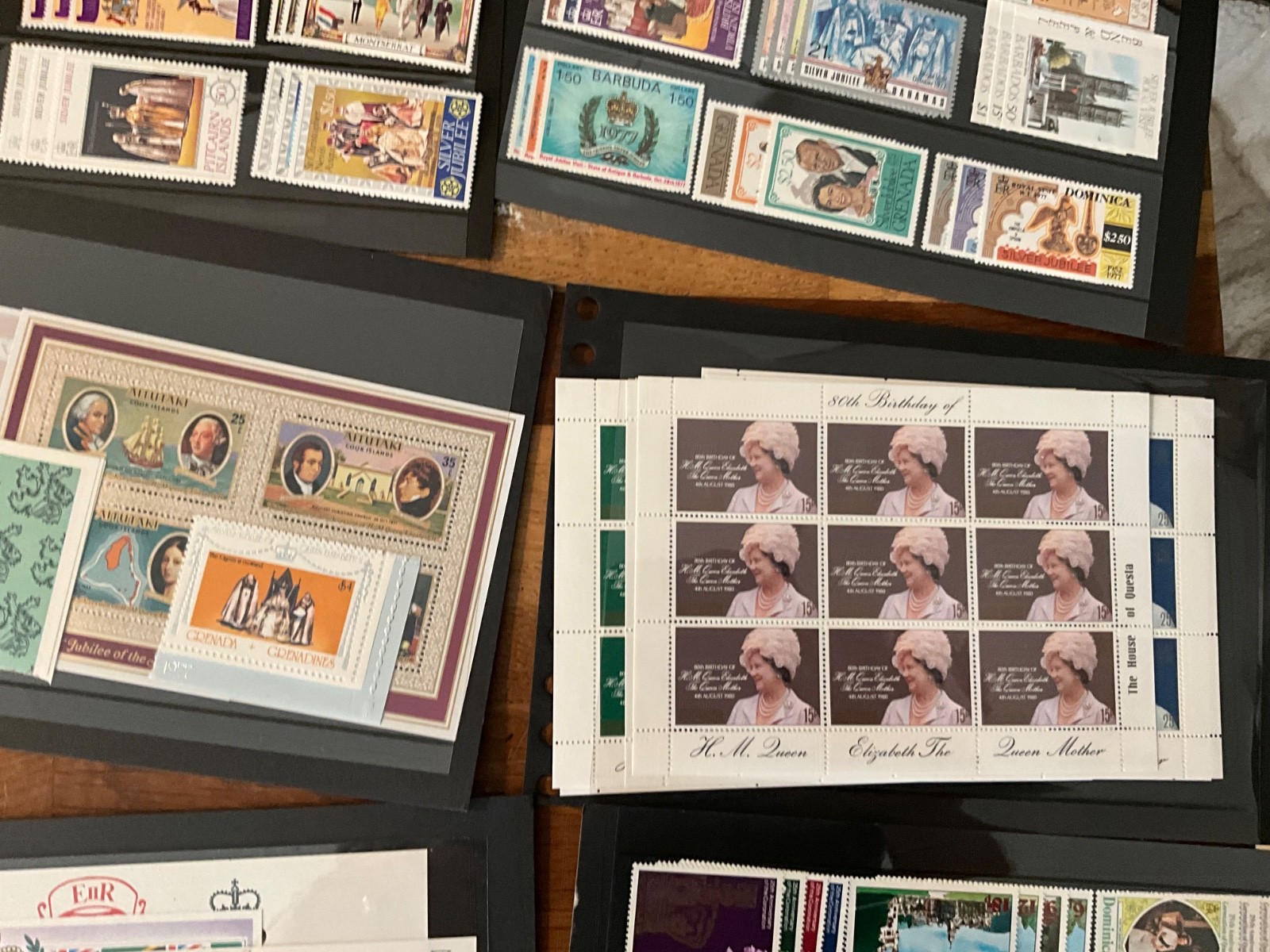 BRITISH COMMONWEALTH royalty huge lot MNH sets and sheets 30cards z