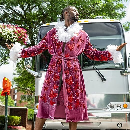 Adult Unisex Nature Boy Flair Wrestler Deluxe Robe Halloween Costume Cosplay