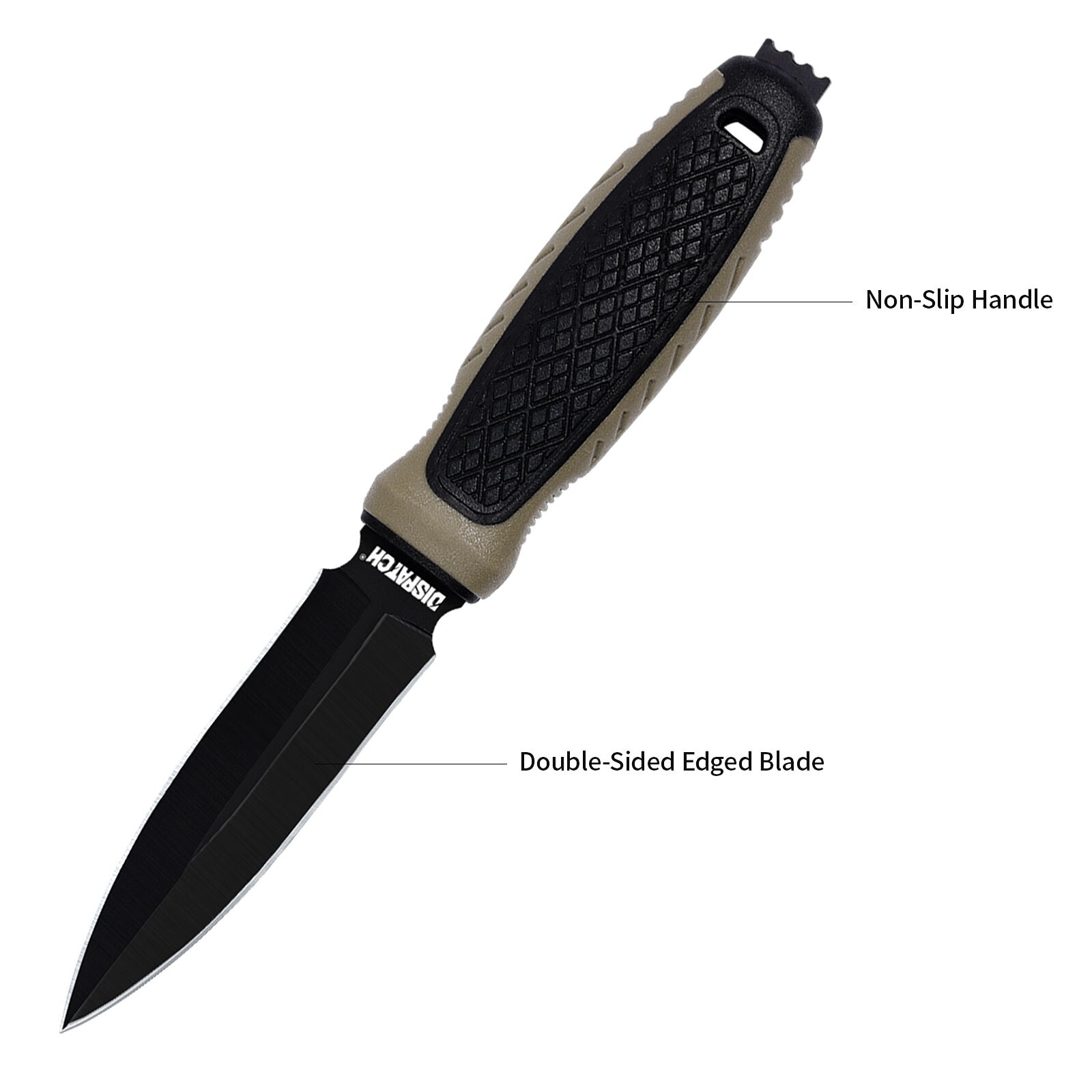 8.7" Double Edge Blade Dagger Fixed Blade Knives with Sheath Self-Defense Knife