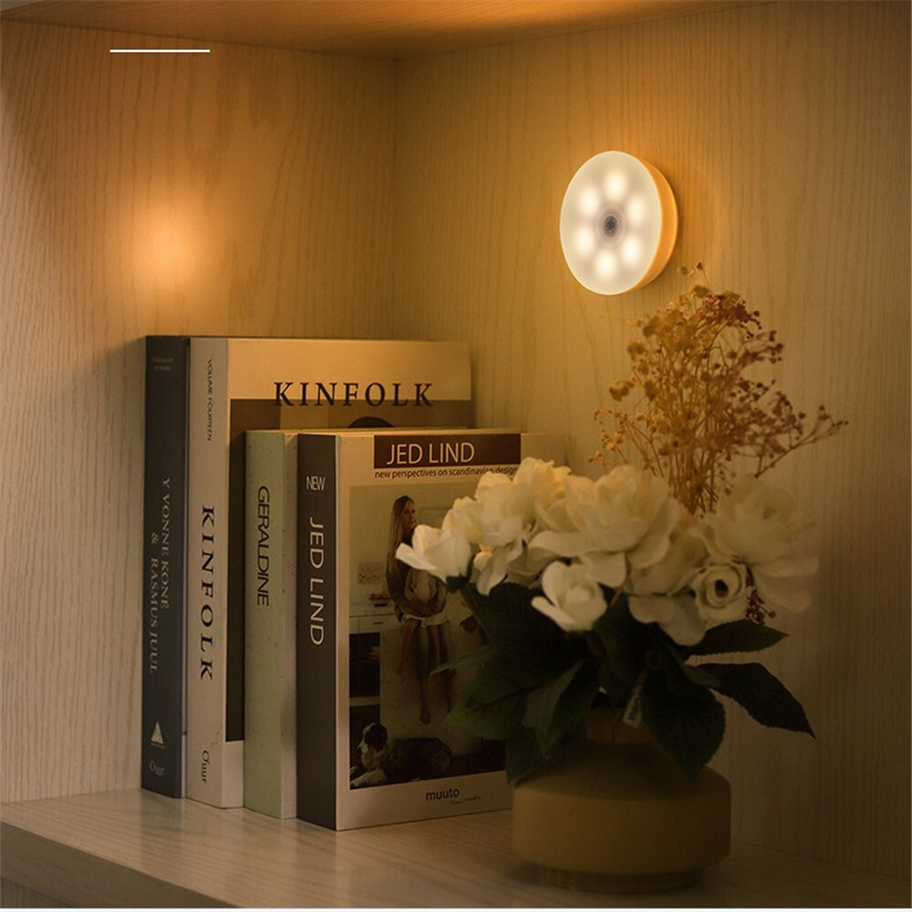 Motion Sensor LED Night Light Battery Powered Indoor Closet Cabinet Wall Cabinet