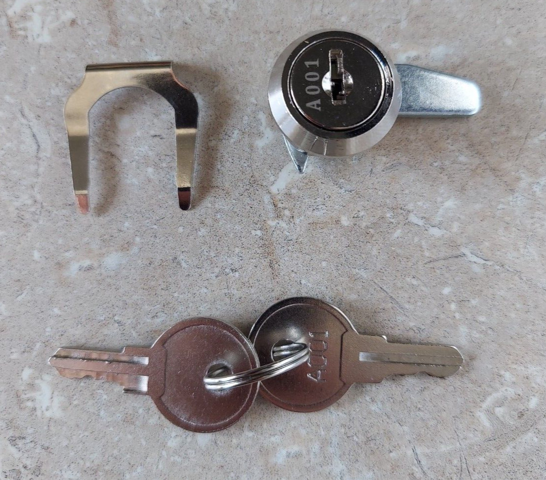 Cash Drawer Lock & Keys Fits MMF Val-U Line, Fits Touch Bistro Replace B100-B129