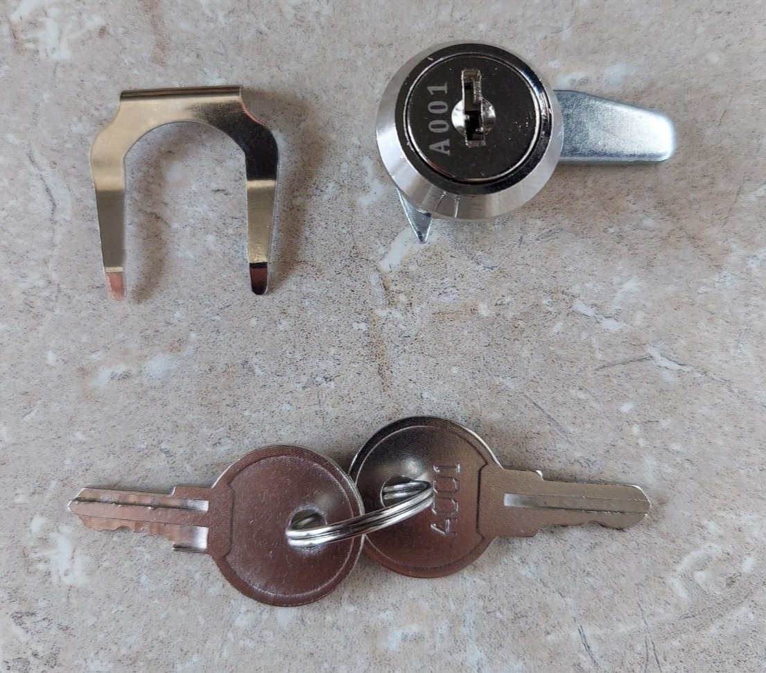 Cash Drawer Lock & Keys Fits MMF Val-U Line, Fits Touch Bistro Replace B100-B129