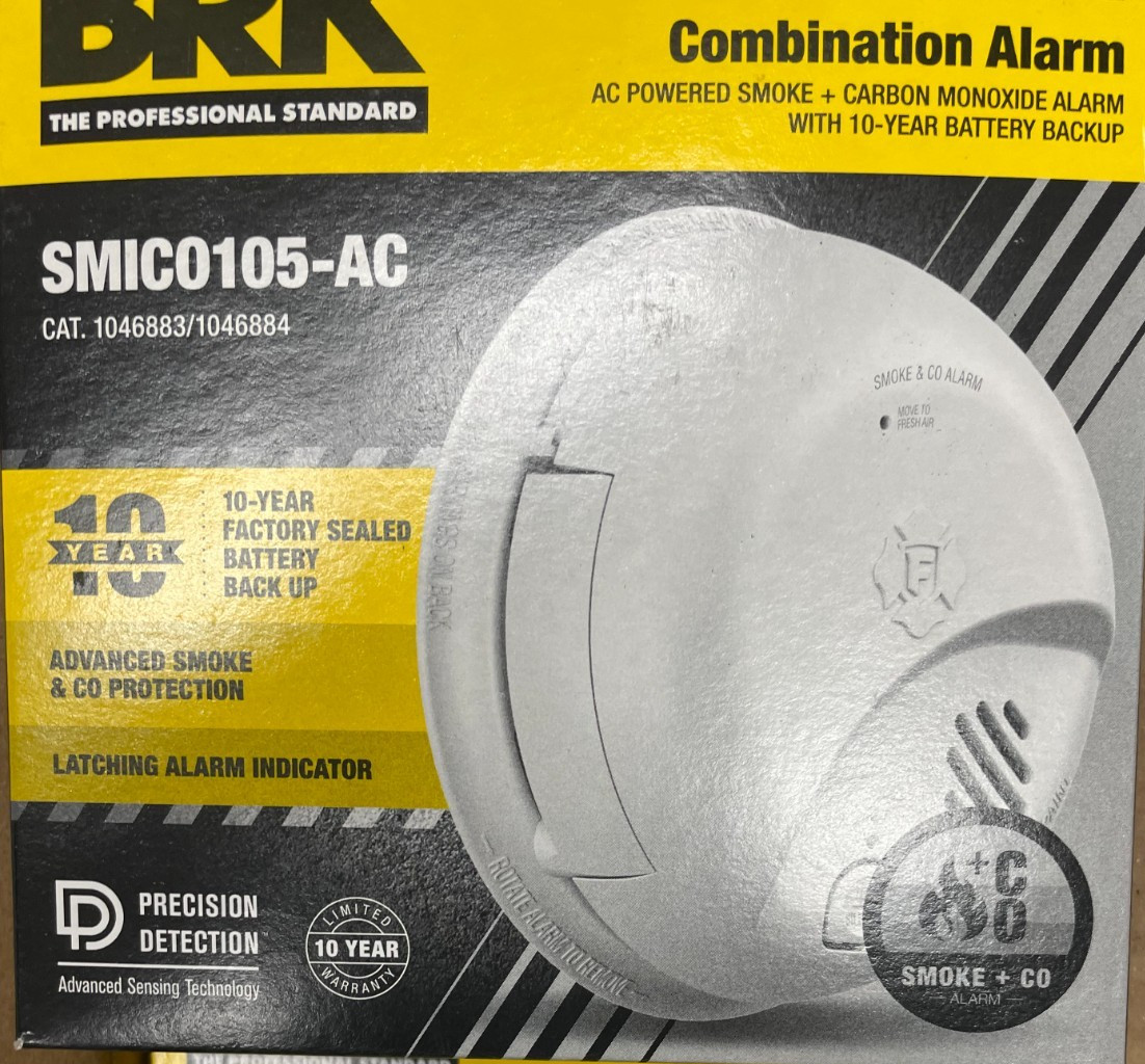 BRK SMICO105-AC Smoke/Carbon Mono Alarm Pack of 6