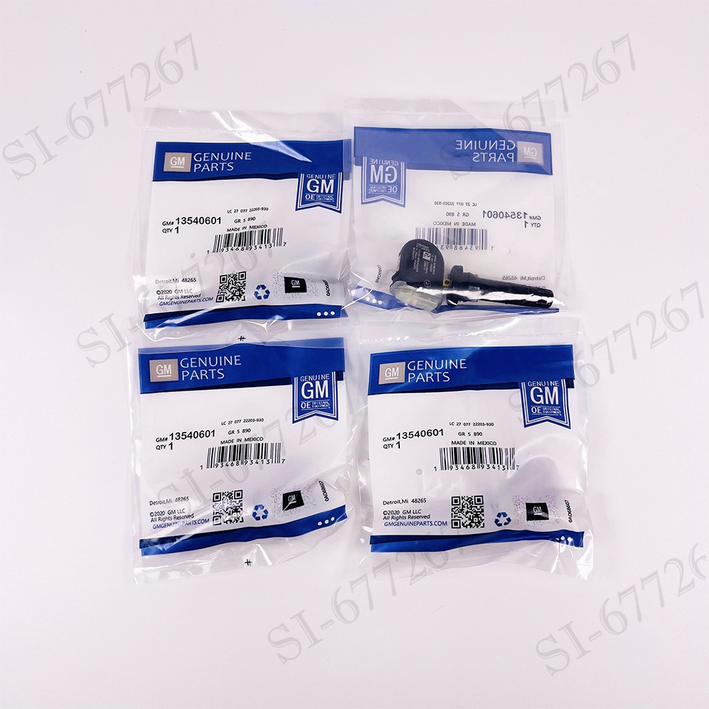 4 Pcs 13540601 Genuine OEM GM TPMS Tire Pressure Sensor for GMC Trucks & Vans
