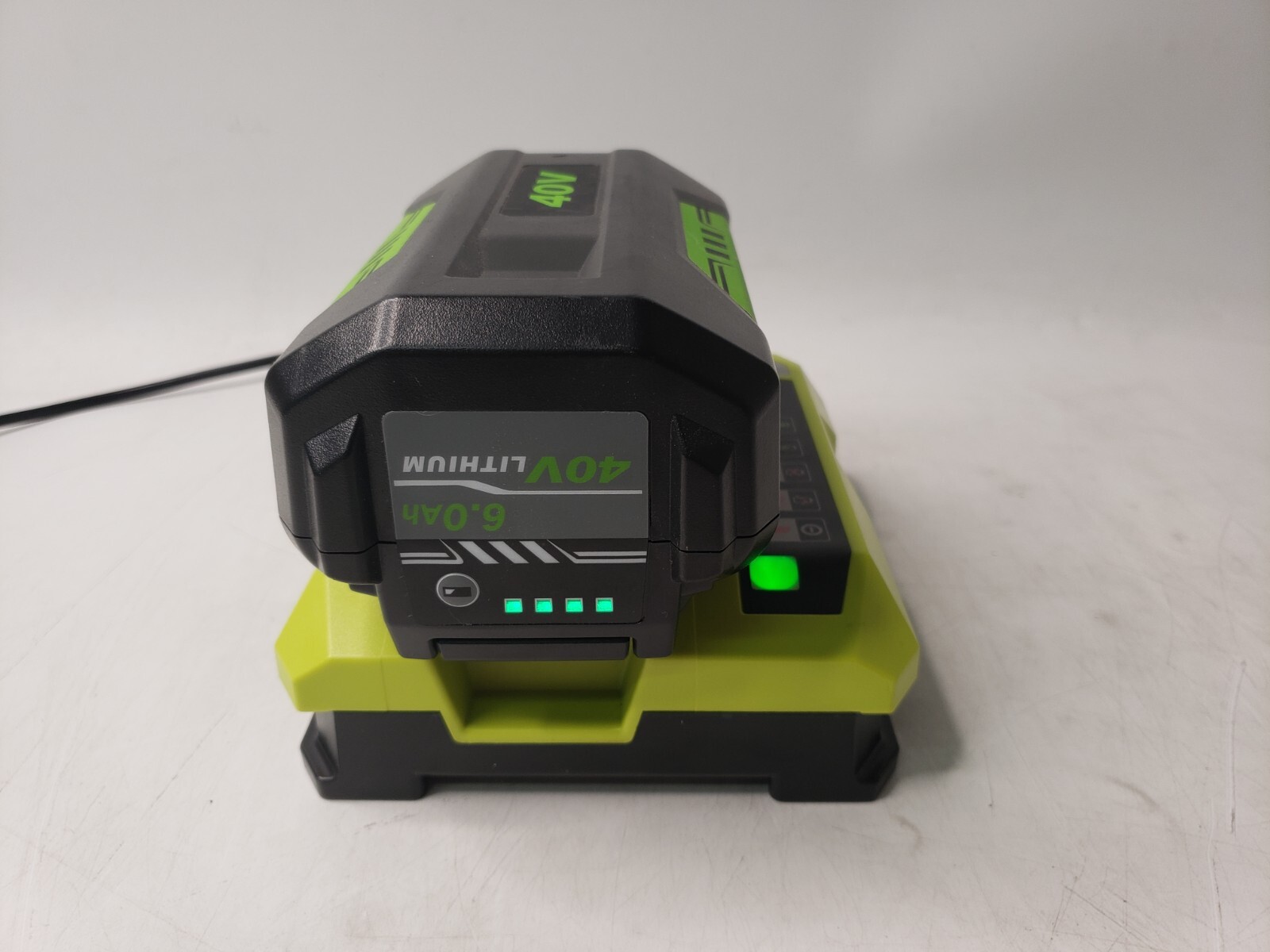 LOT of 2 40V 6.0Ah Battery for Ryobi 40 Volt Lithium OP4050 OP40602 w/Charger