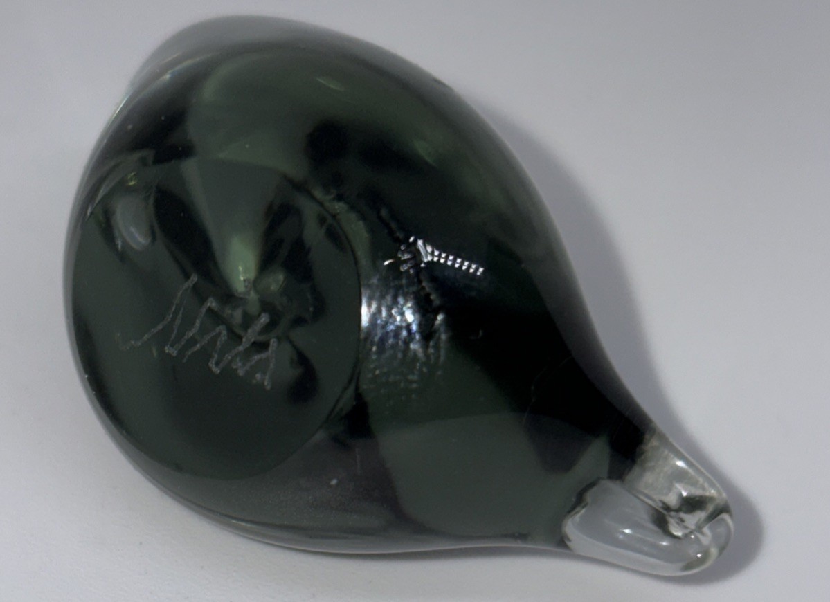 Vintage Nils Landberg Signed Glass Mouse Sweden