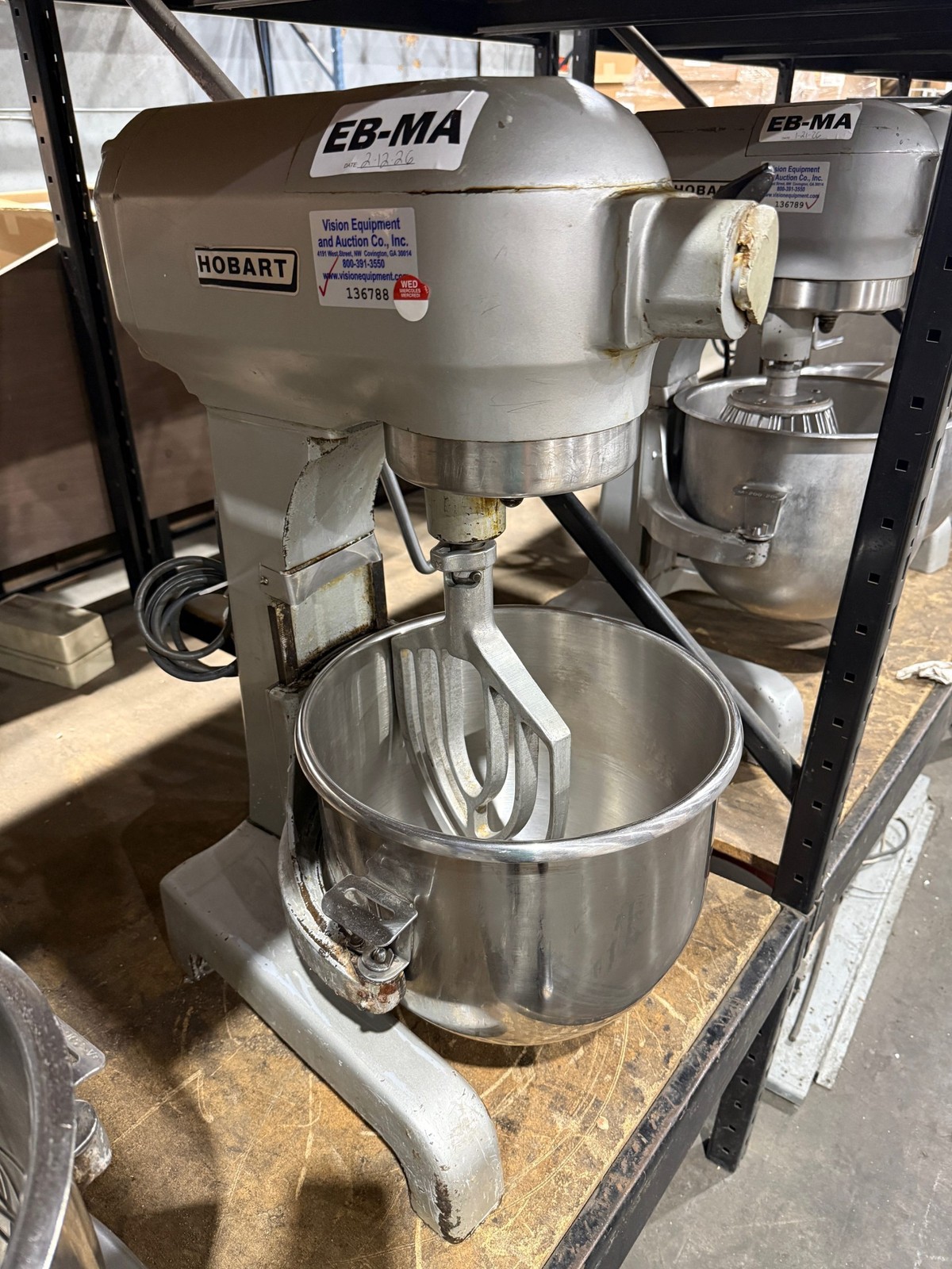 HOBART A200T 20 QT BAKERY DOUGH MIXER W/ BOWL & PADDLE ATTACHMENT