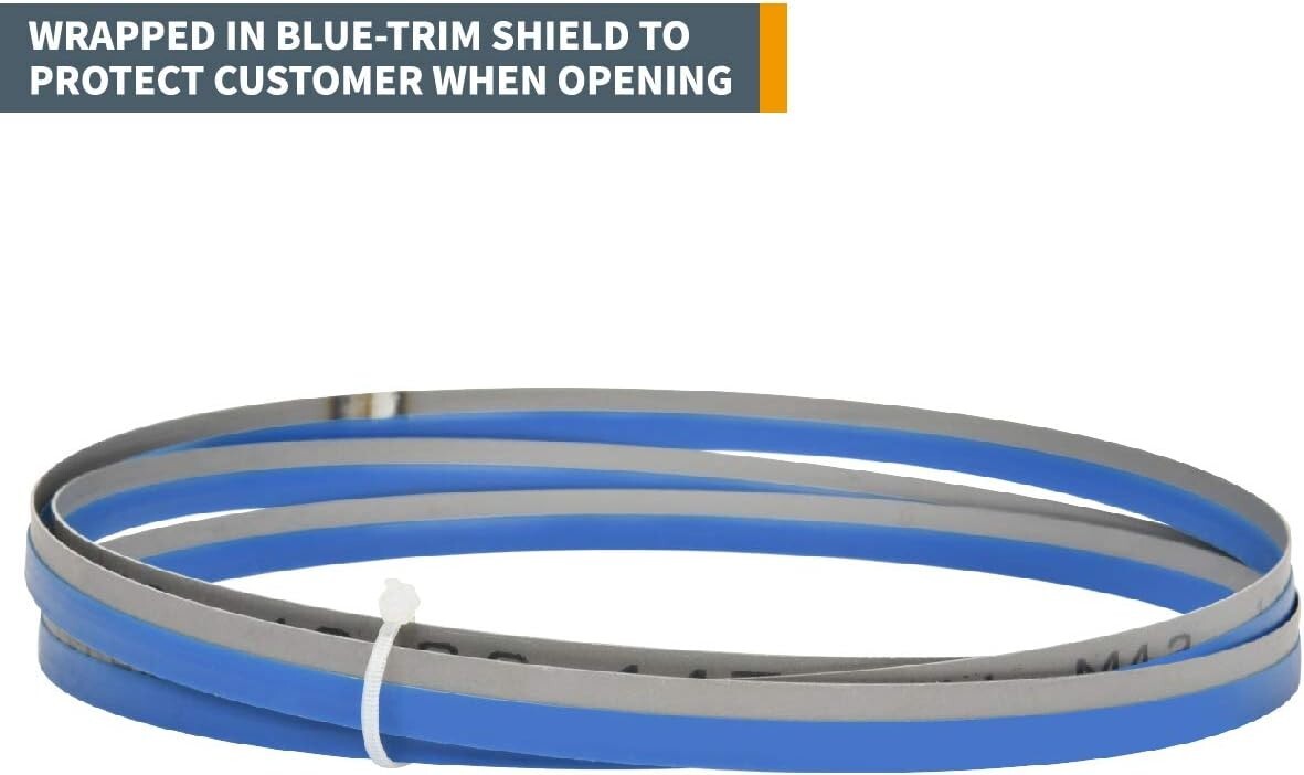 POWERTEC 93-1/2" x 1/2" x 14 TPI Bi-Metal Band Saw Blade for Delta, Grizz, Jet