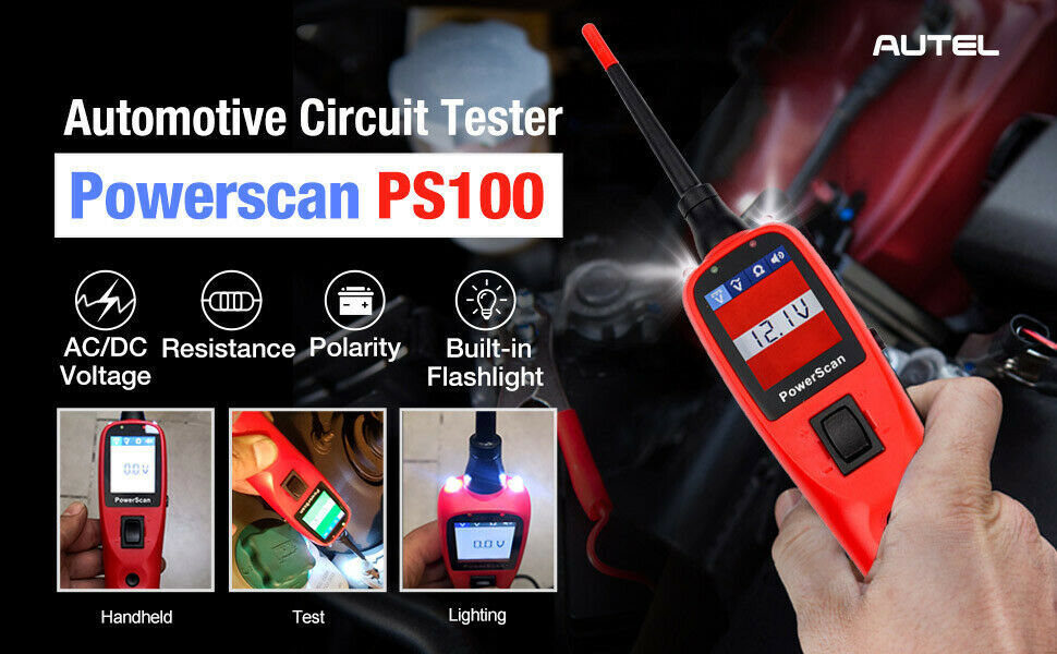 Autel PowerScan PS100 Car Electrical System Diagnosis Tool Power Probe AVO Meter
