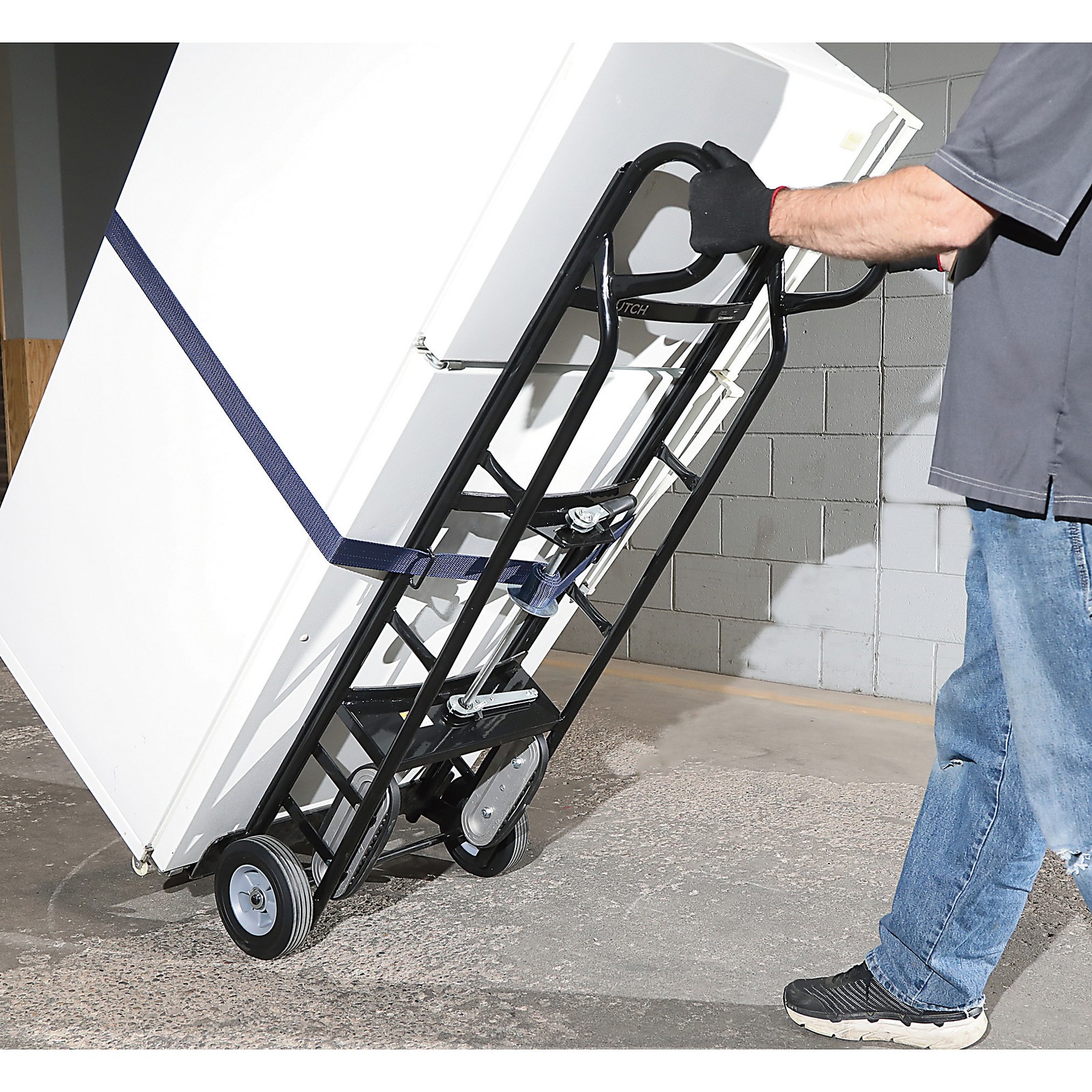 Klutch Appliance Hand Truck, 800-Lb. Capacity, 58-1/4in.H